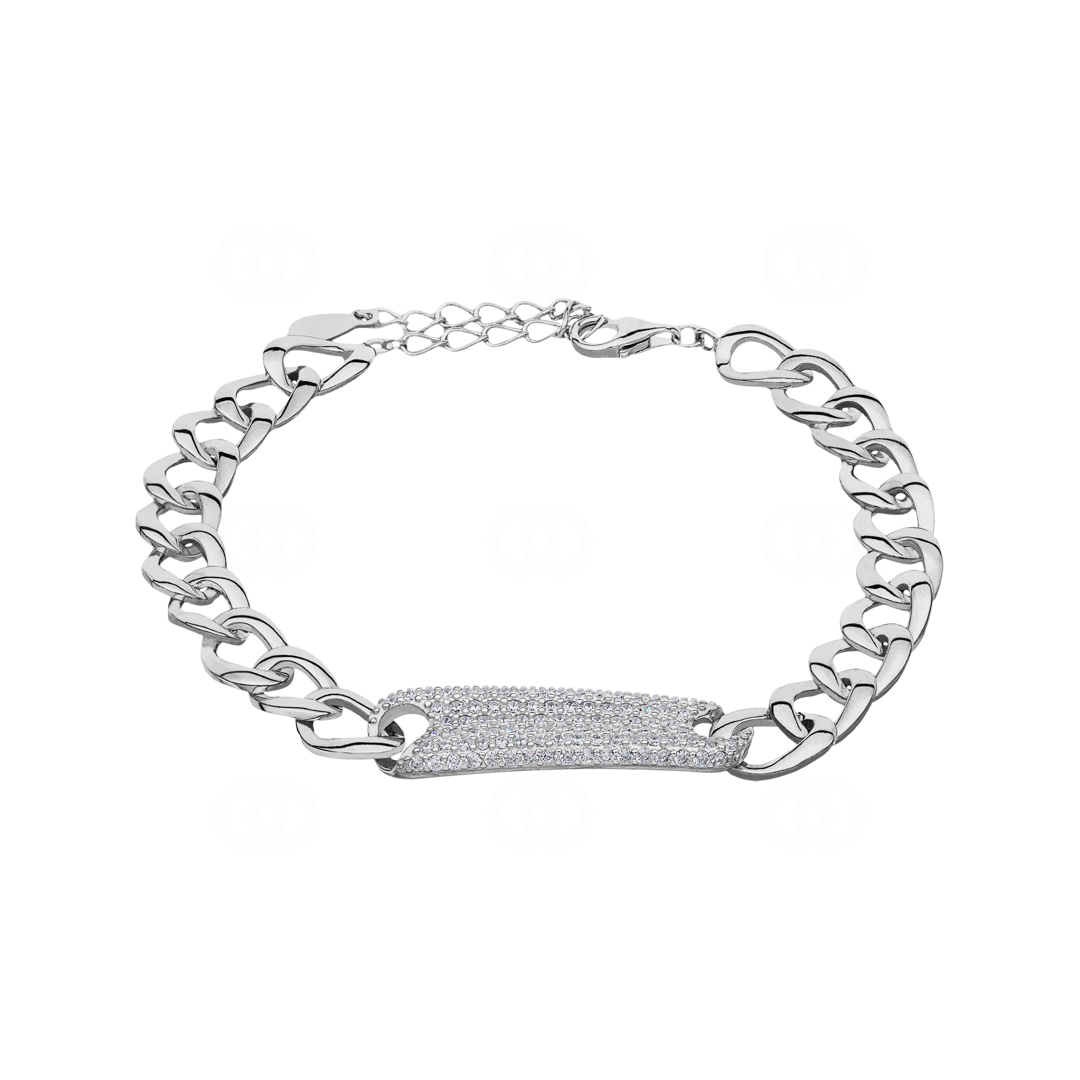 Armband 925 Silber rhodiniert mit Zirkonia