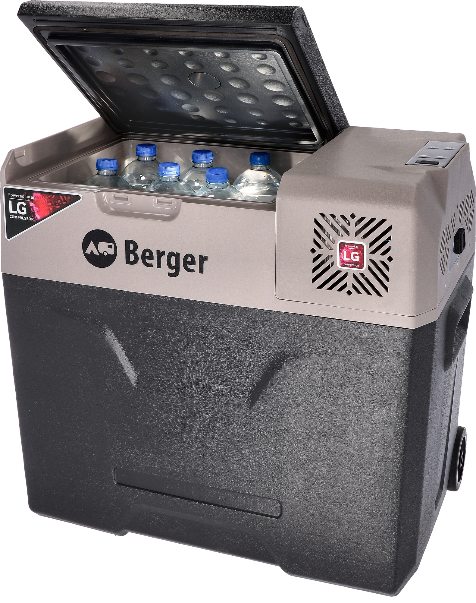 Berger B50-T Kompressor Kühlbox mit Rollen 12/24/230V 49 Liter