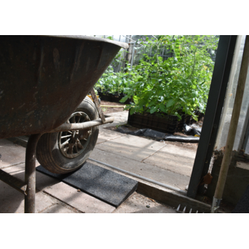 Rubber oploopprofiel 50x20 cm, dikte van 8 tot 43 mm - 2 stuks per pak