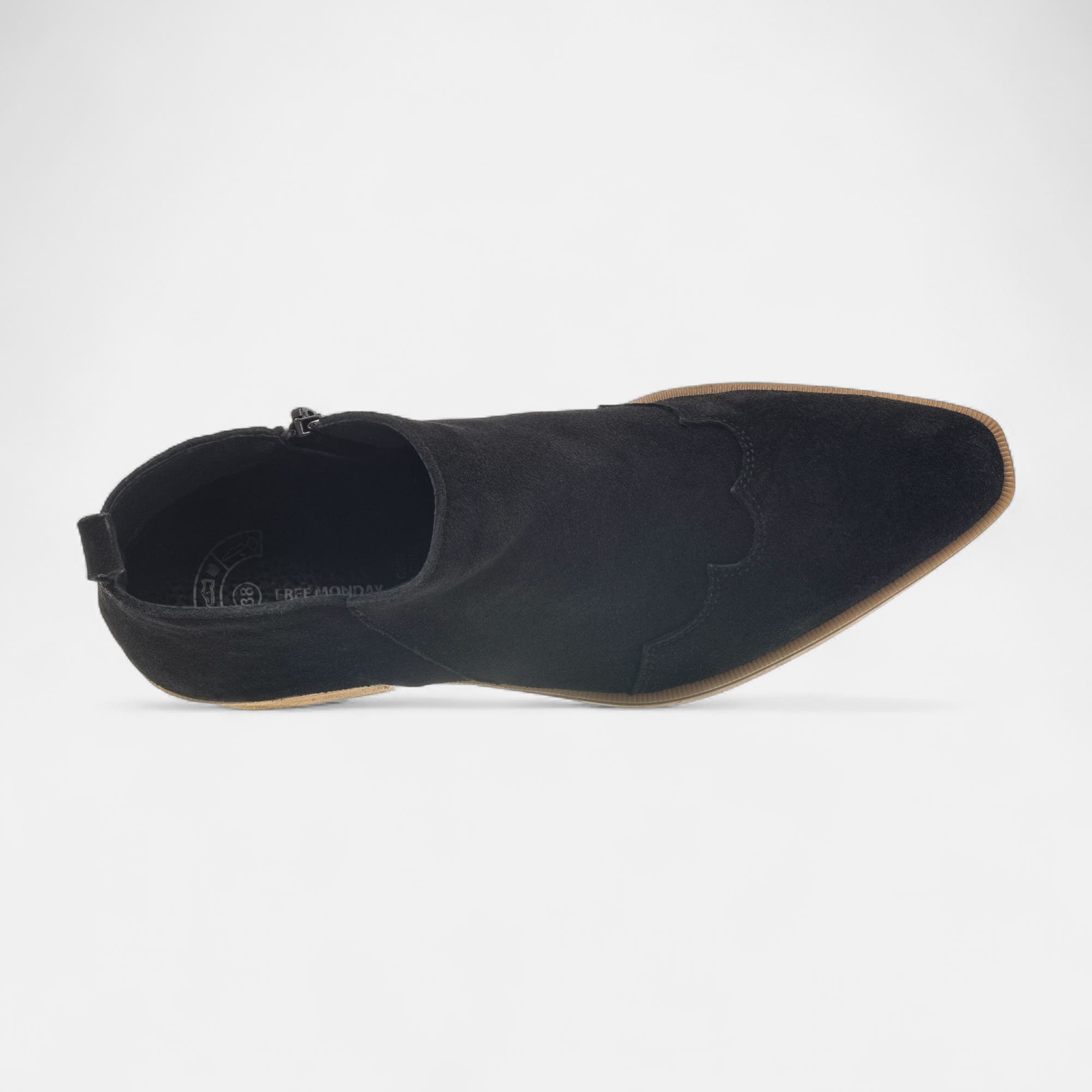 Santiags à talon Femme en cuir noir
