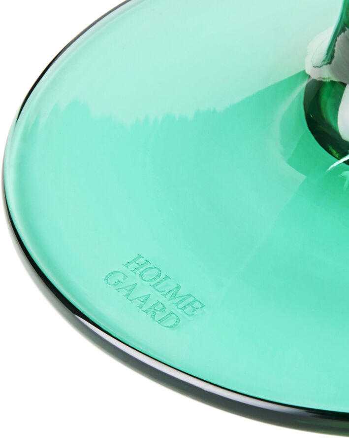 Holmegaard Flow Glas på fod 35 cl emerald green Grøn