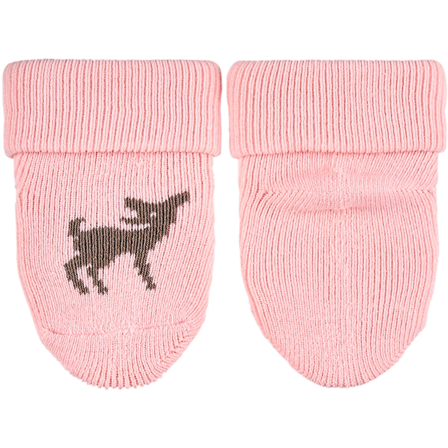 Sterntaler Erstlingssöckchen 3er-Pack Reh+Igel rosa