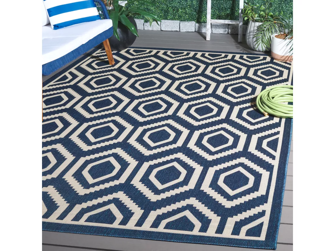 Tapis Navy & Beige 201 X 290 cm - Zariah