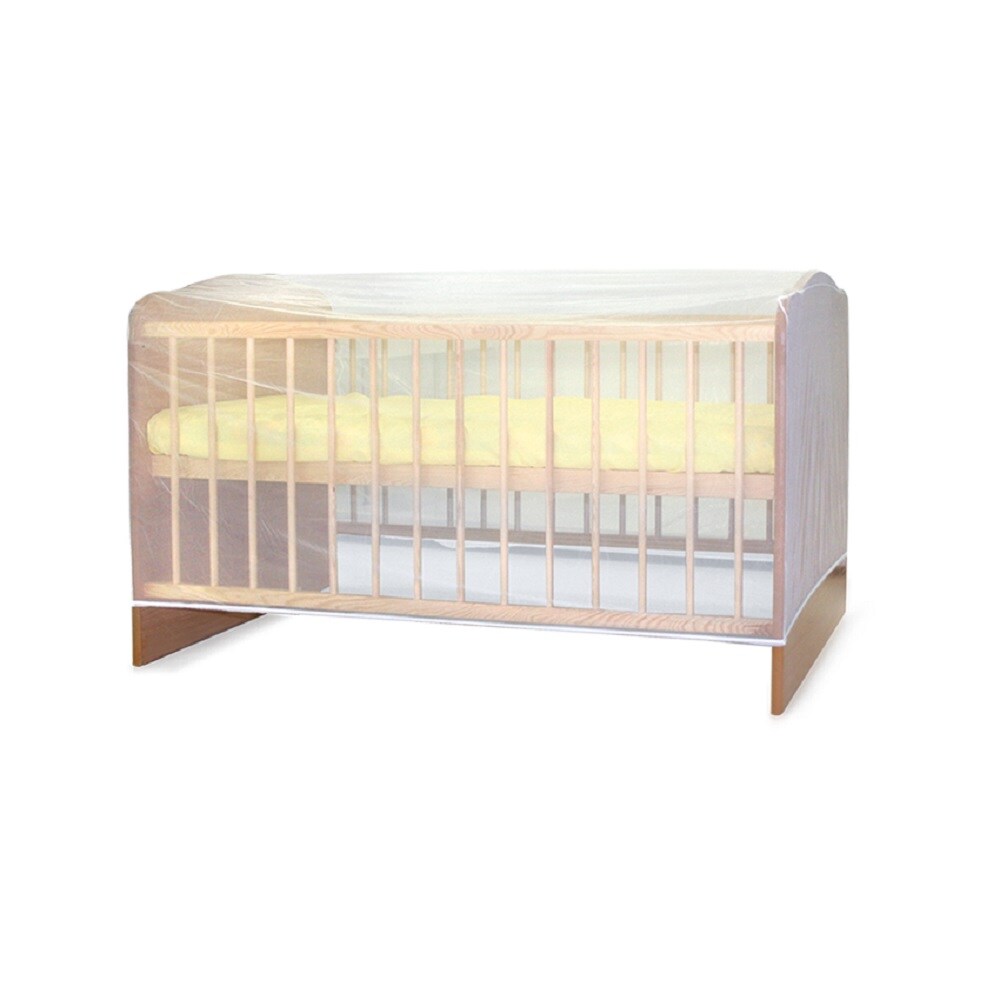 Lorelli Moskitonetz Insektenschutz Babybett 120 x 60 cm Befestigung Gummiband transparent