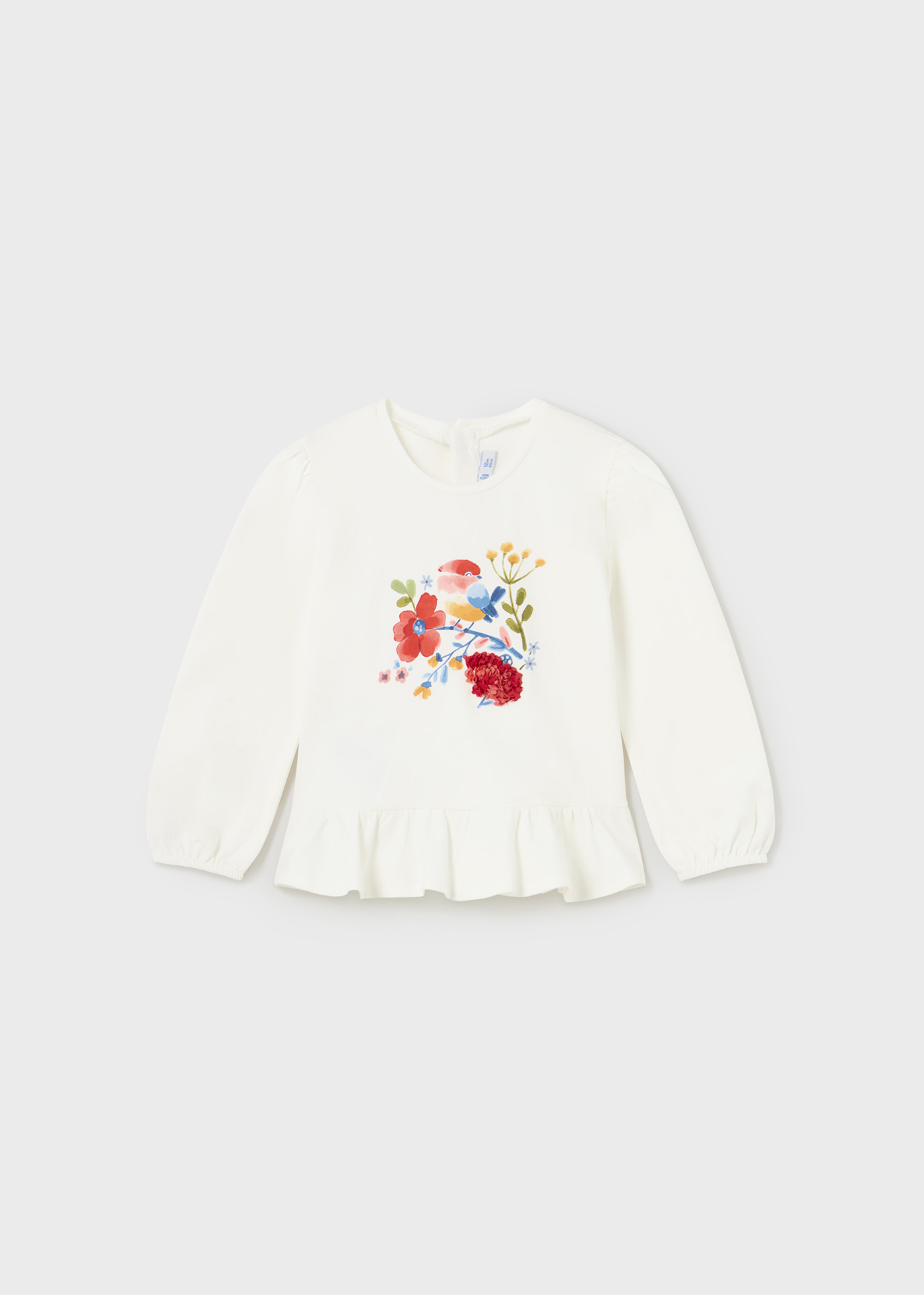 Camiseta infantil com babados Better Cotton