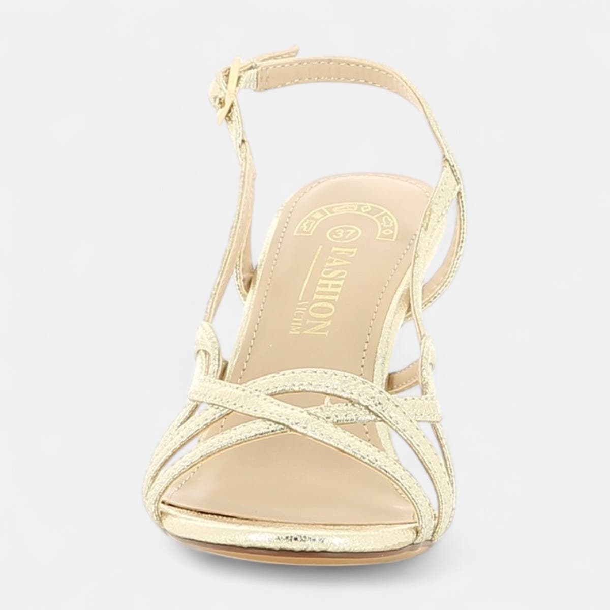 Nu-pieds à talon Femme or