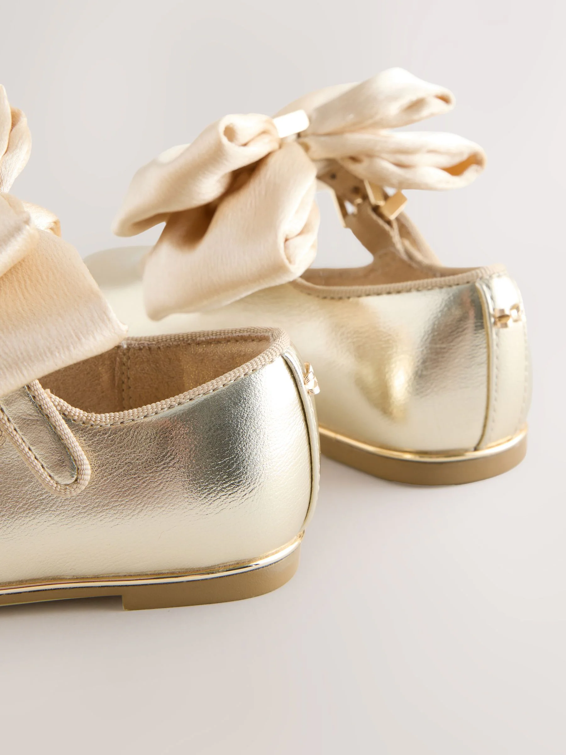 Goud - Baker By Ted Baker Mary Jane gelegenheidsschoenen met strik voor meisjes