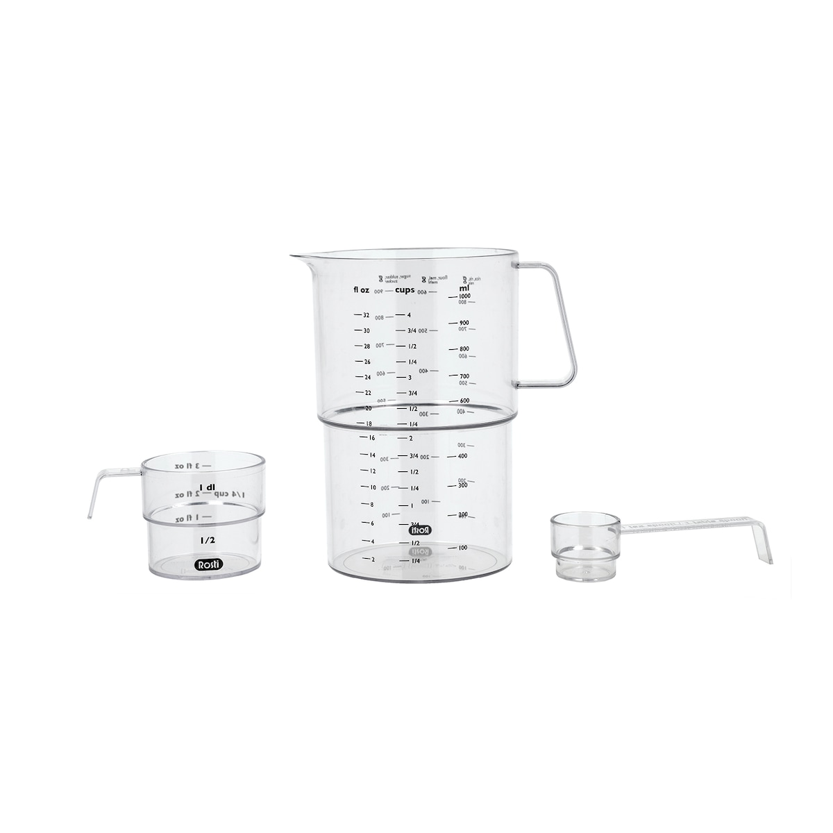 Rosti Mensura Measuring set 3 pcs Clear