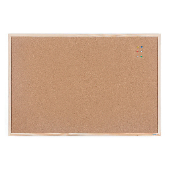 Le tableau d'affichage en liège 60x90 cm cadre bois