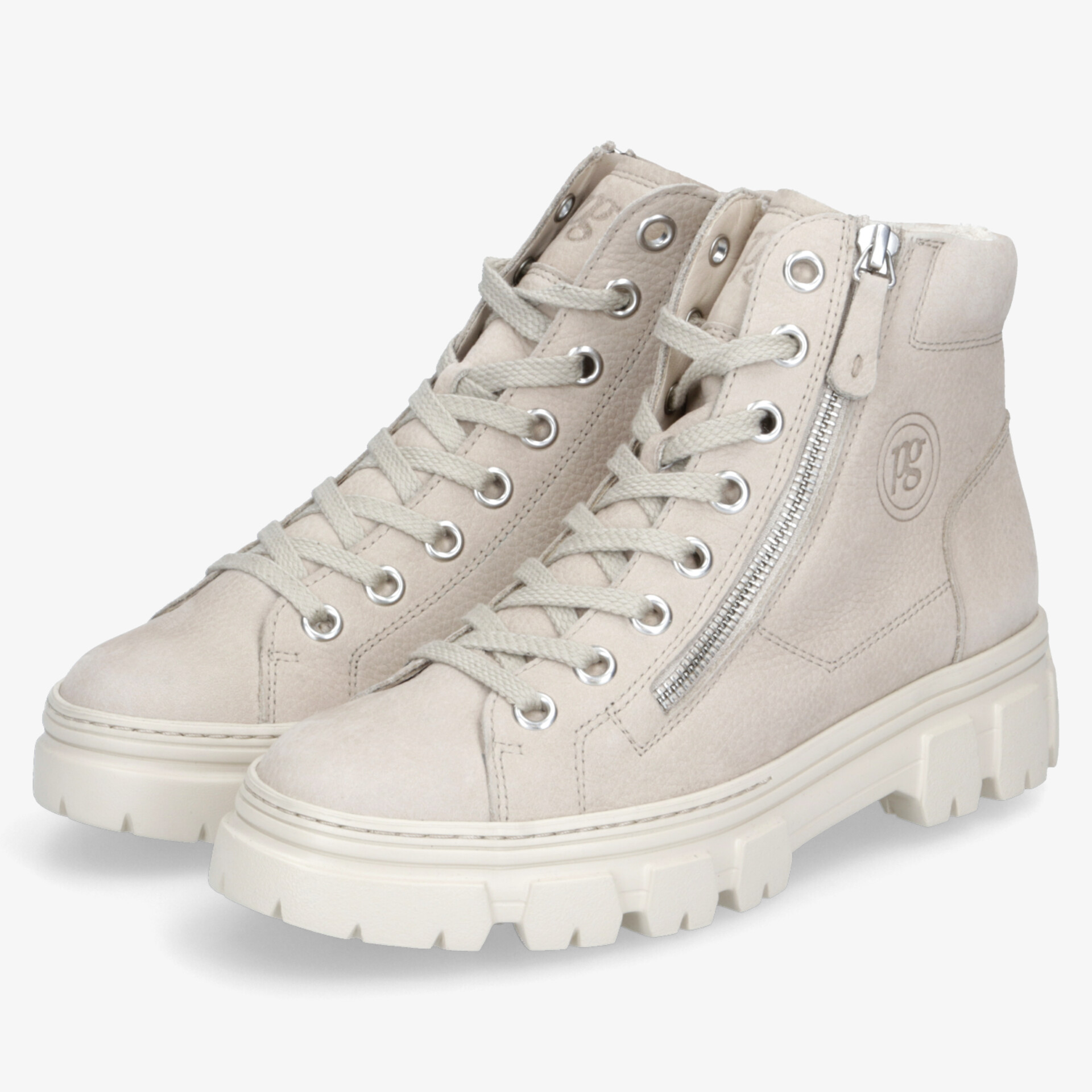 paul green Damen Schnürstiefeletten beige