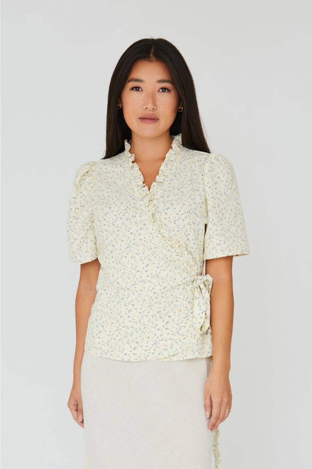 A-View Peony Wrap Blouse