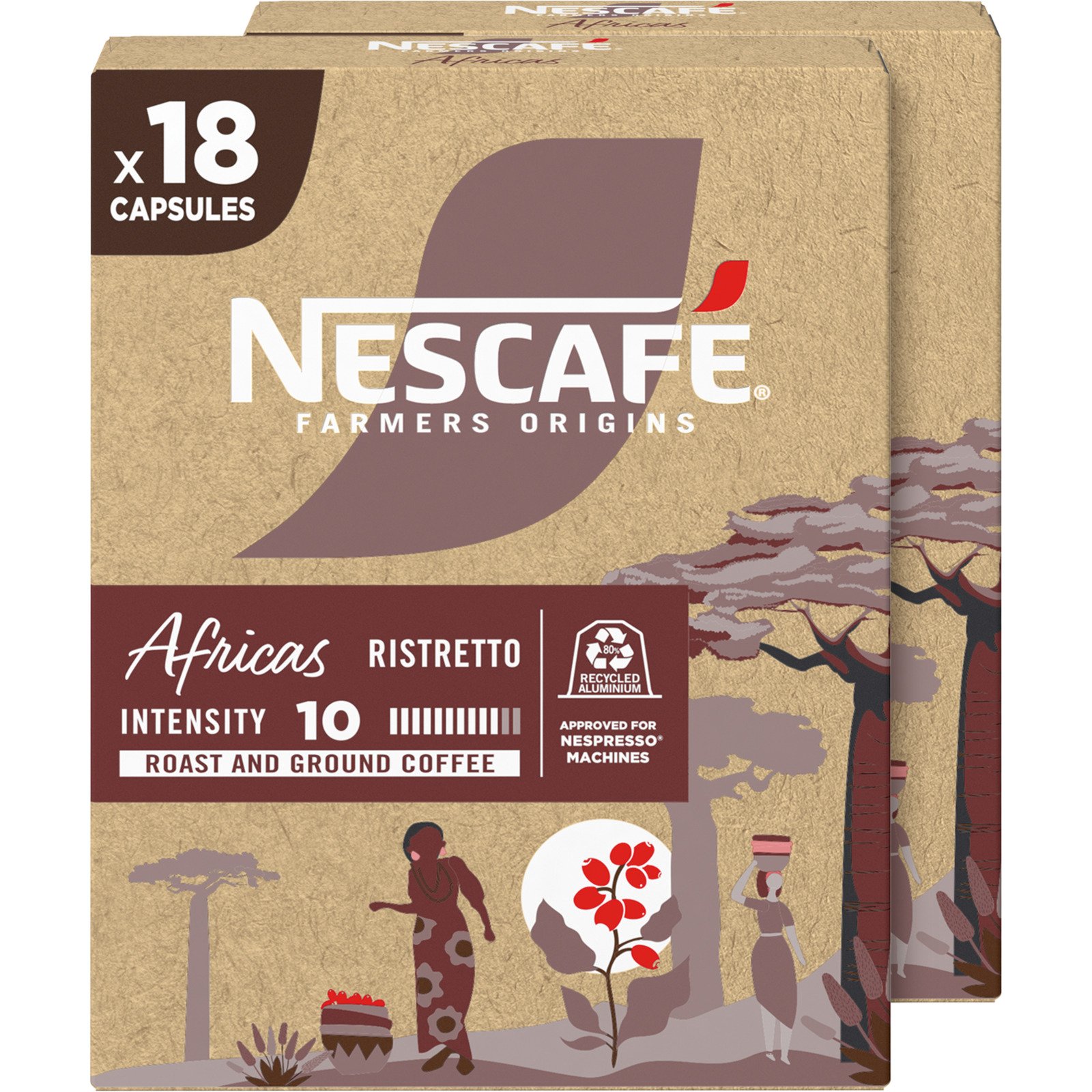 Nescafé Farmers Origins Africa Ristretto 2 x 18 Kapseln