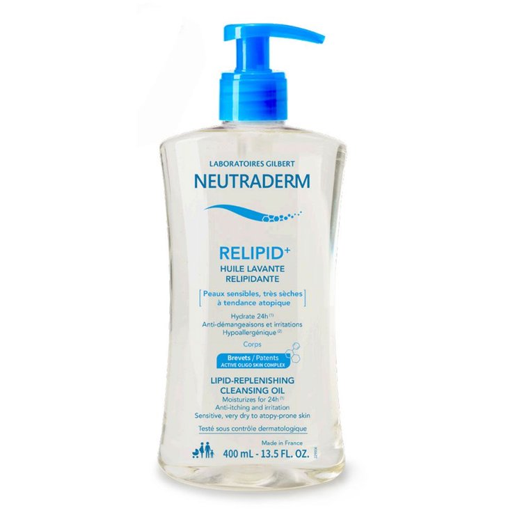 Huile Lavante Relipidante Relipid+ Peaux Sensibles 400ml Neutraderm