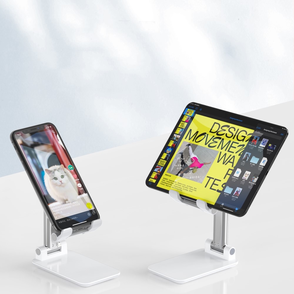 Universal Faltbare Smartphone Tischständer Halterung 5-75° Grad Winkel   Höhenverstellbar - Schwarz