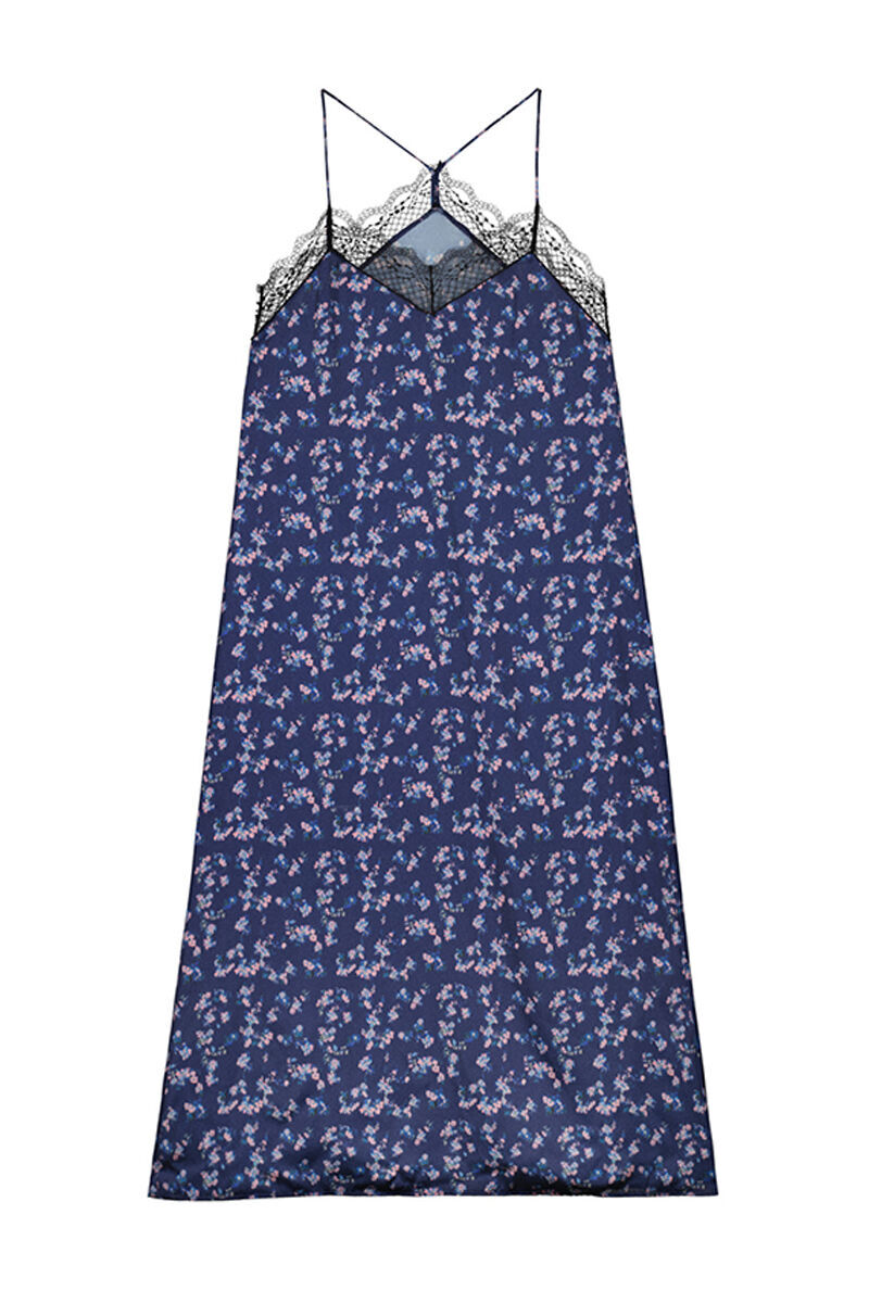Vestido curto estampado. - Multicolorido