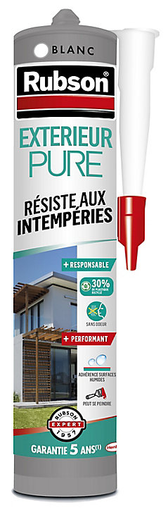 Mastic Rubson Pure Extérieur blanc cartouche 280ml