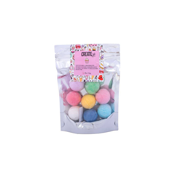 Create It! Bruisballen junior 4 cm plantaardig 8 stuks