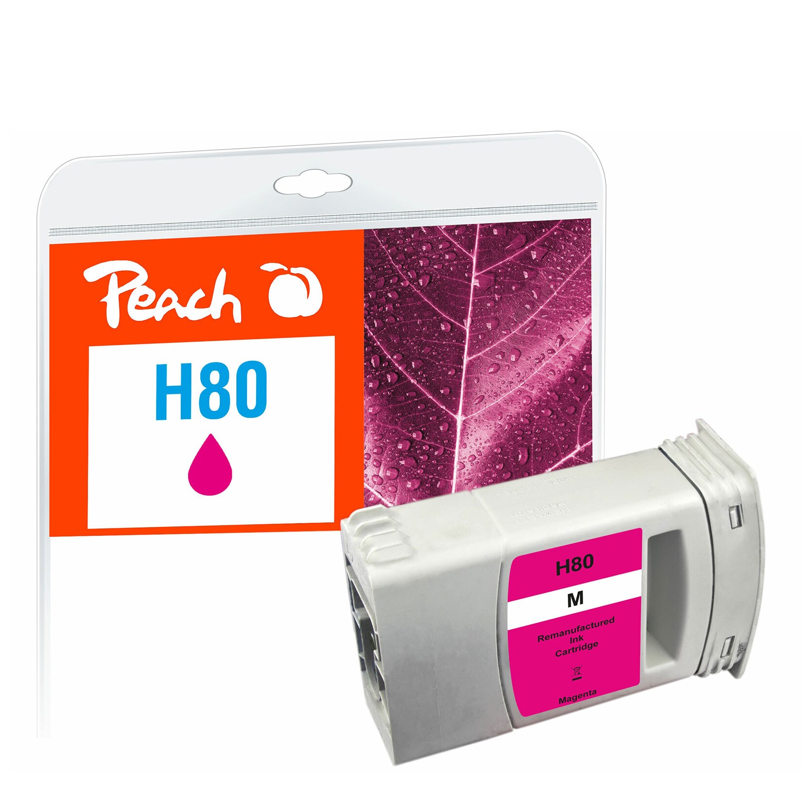 REFURBISHED – Peach HP 80Druckerpatrone ma ersetzt HP 80 M, C4874A für z.B. HP DesignJet 1050 C, HP DesignJet 1050 C Plus, HP DesignJet 1055 CM (wiederaufbereitet)