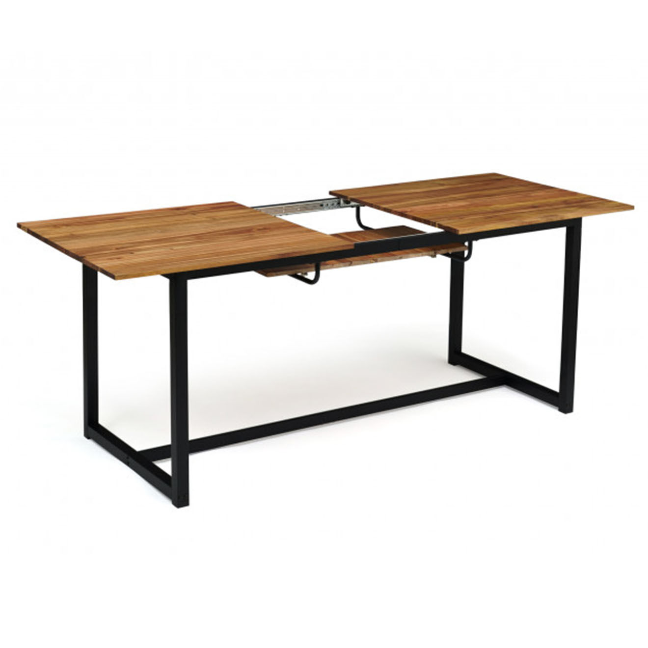 Pratik Garden Table extensible  noir/bois - 160/200x80x75 cm
