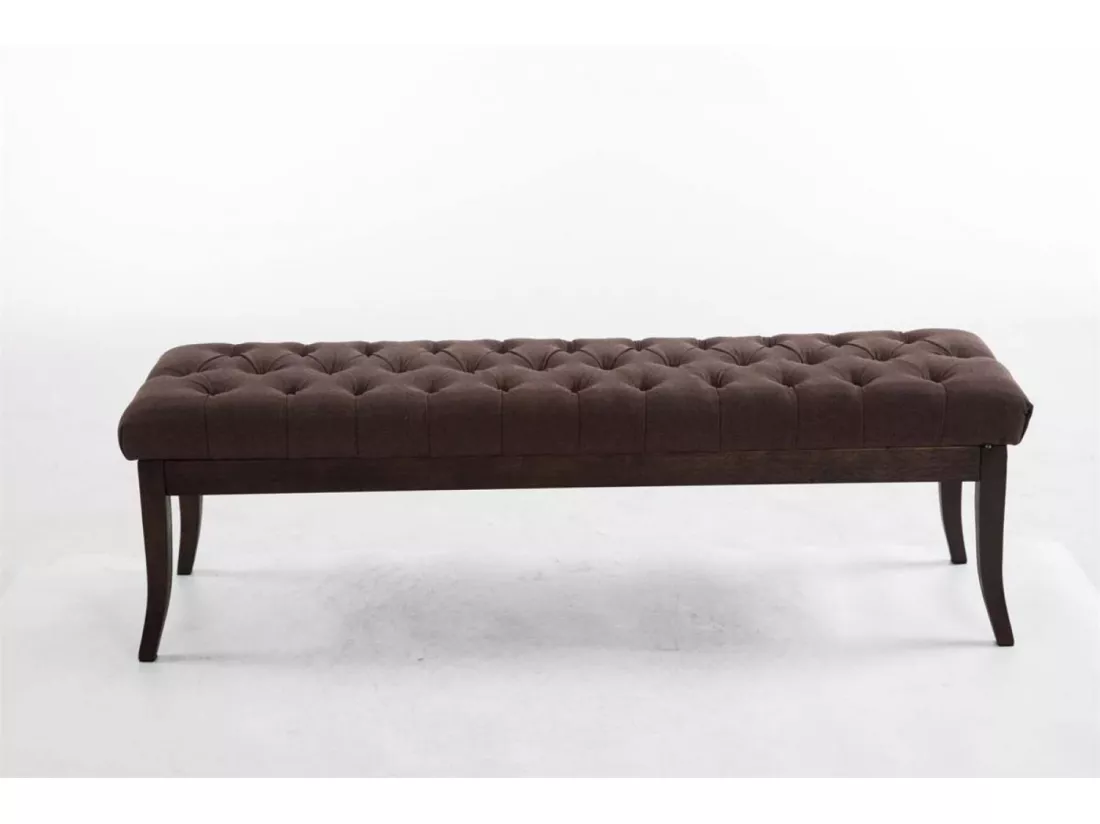 Banquette - Tissu & Bois - Marron - Ramses