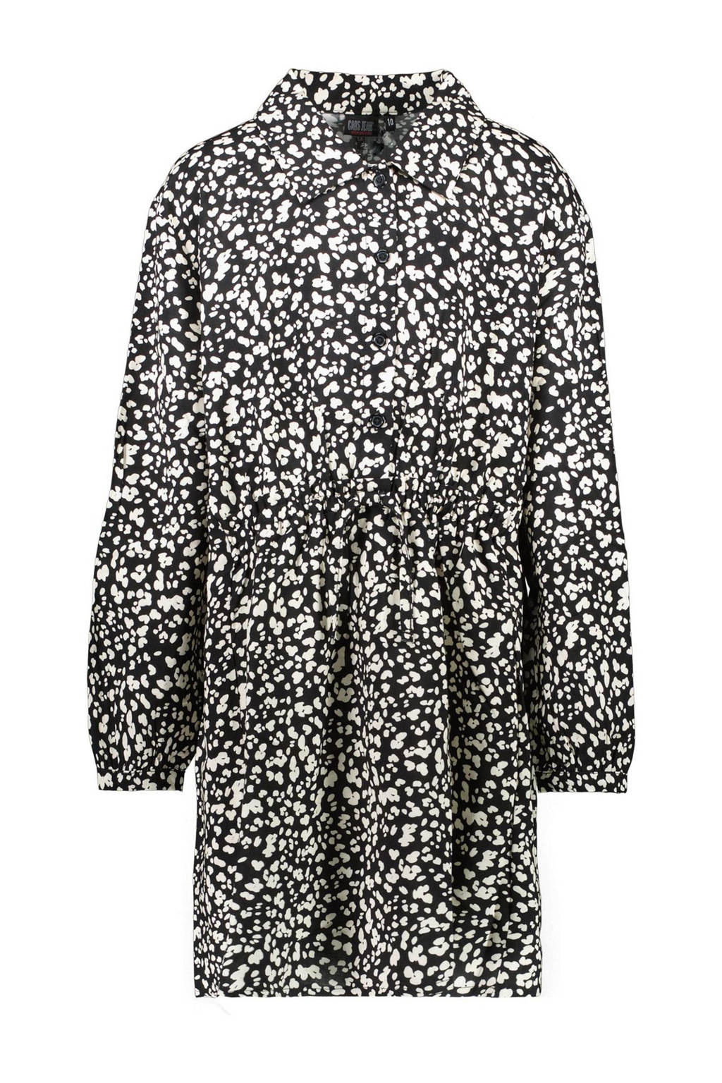 Cars jurk FLYAN met all over print zwart/wit