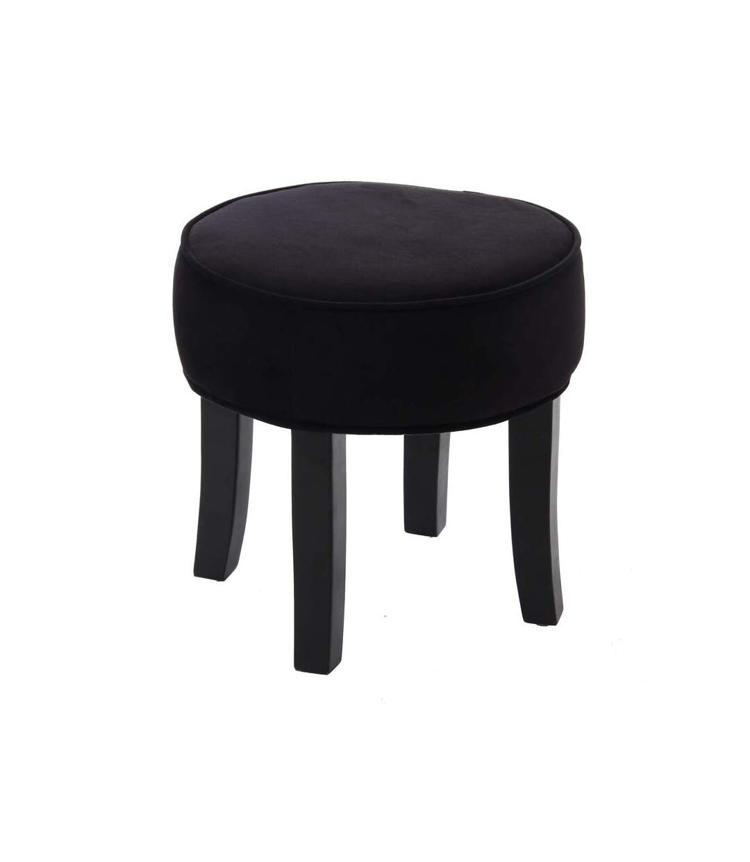 Tabouret en Velours Adriel 35cm Noir
