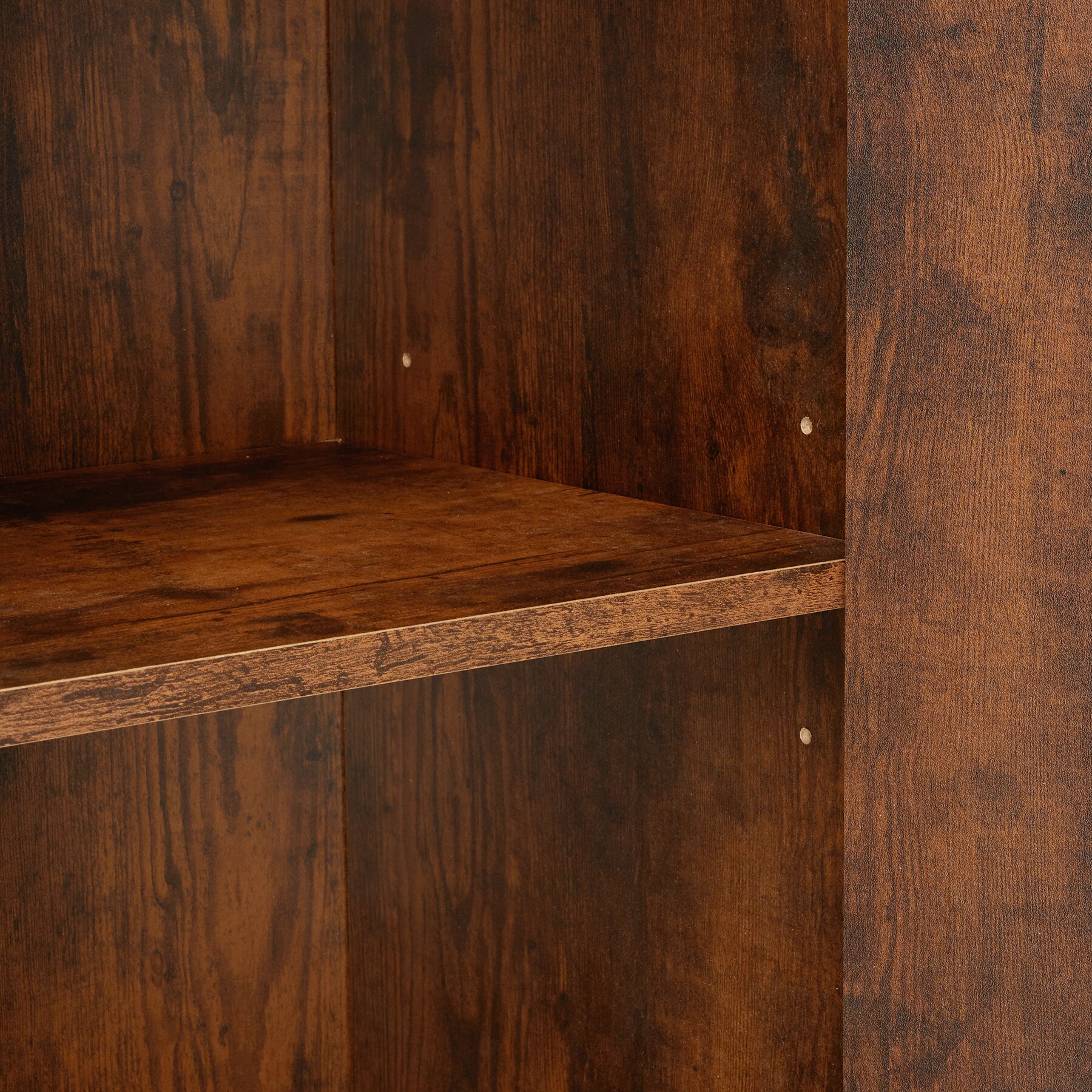 tectake® Highboard, Industrial Style, 2 offene Fächer mit Deckplatte, mit höhenverstellbaren Füßen, 60 x 38 x 125 cm