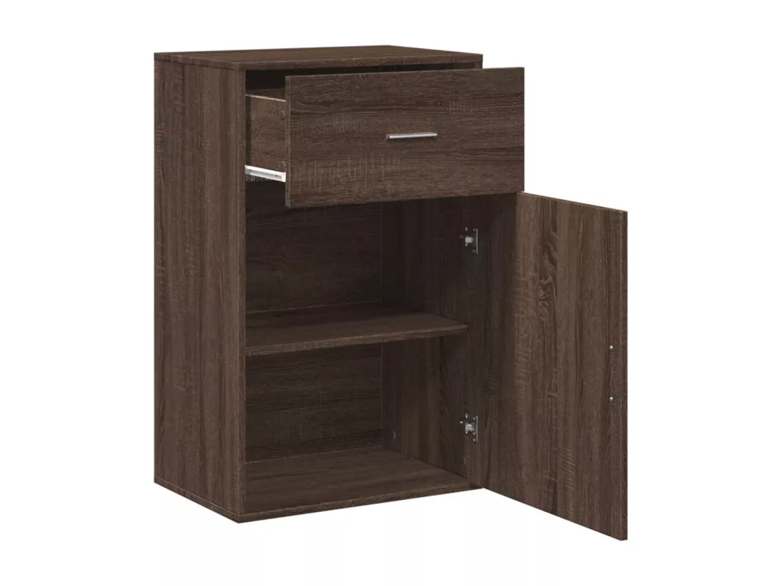 Armoire de rangement chêne marron 56,5x39x90 cm bois ingénierie