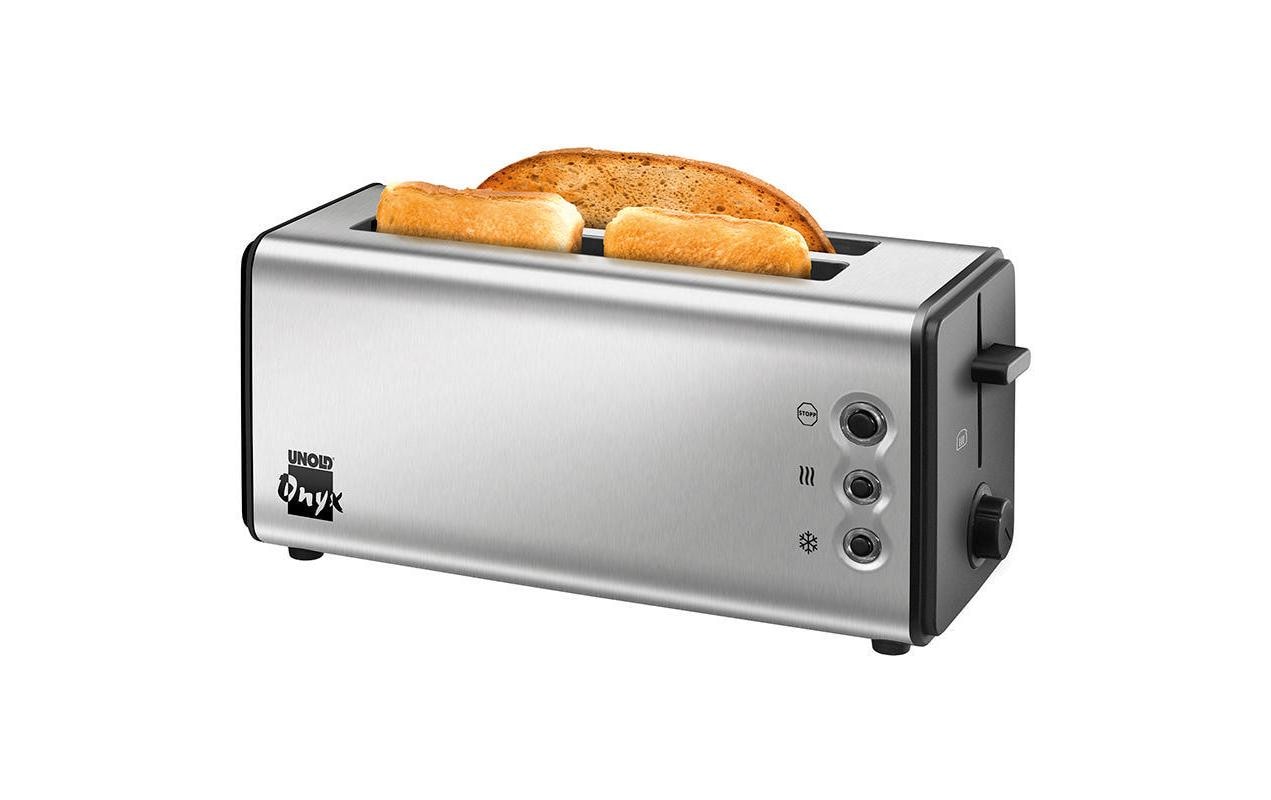 Toaster Onyx Duplex Silber2-Schlitz-Toaster für lange Scheiben