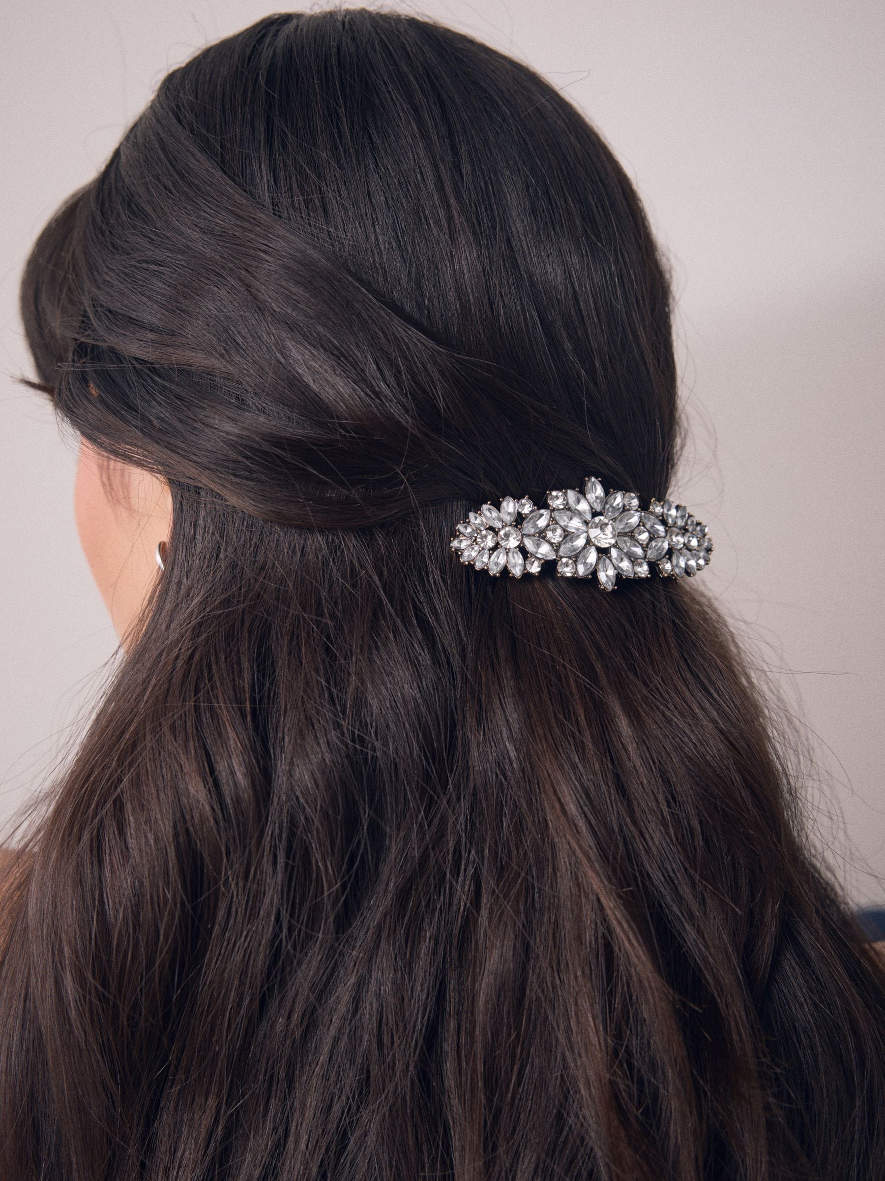 Goudkleurig - Floral Sparkle Hair Barrette