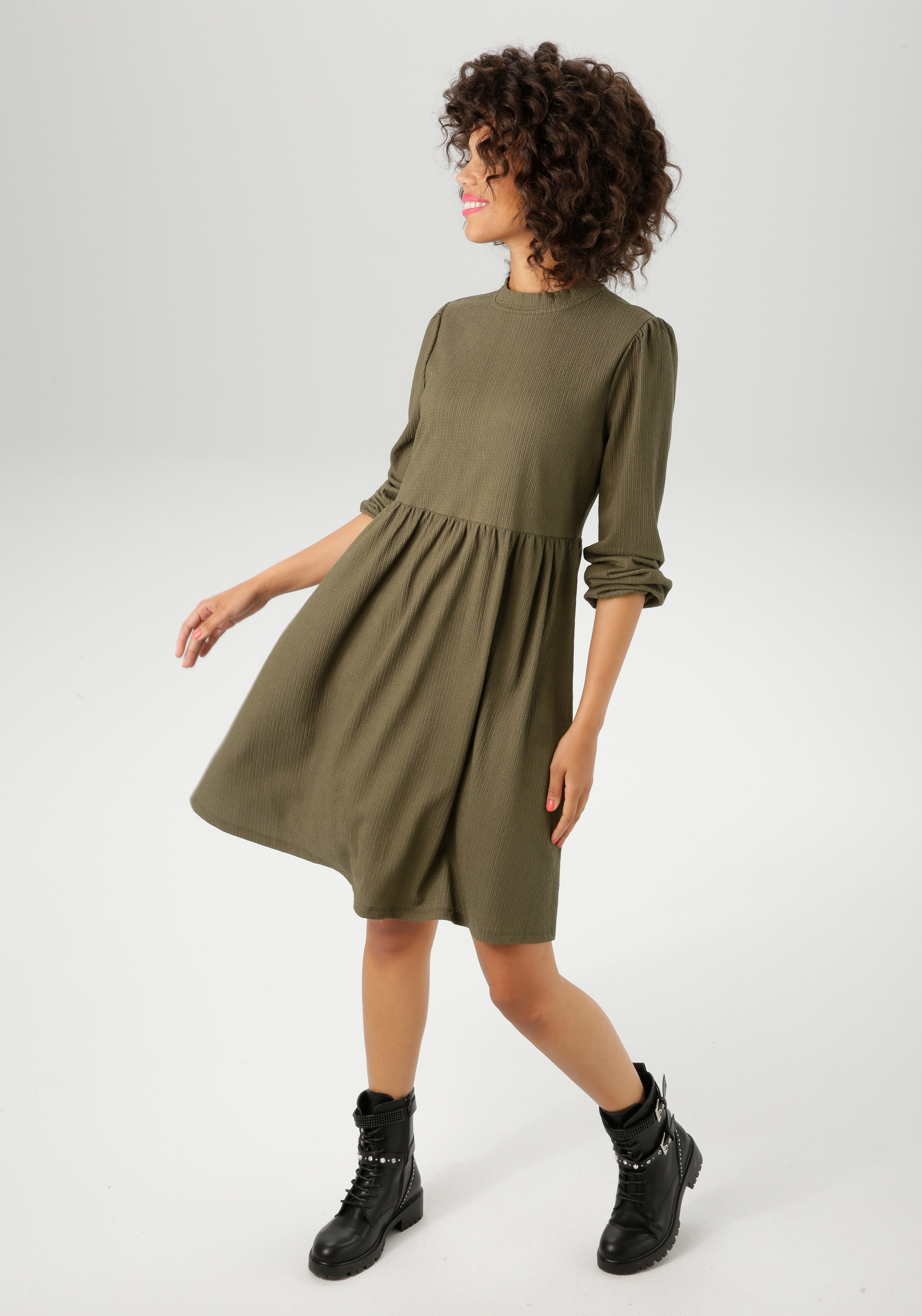Aniston CASUAL Jerseykleid aus strukturierter, elastischer Crepé-Qualität - NEUE KOLLEKTION