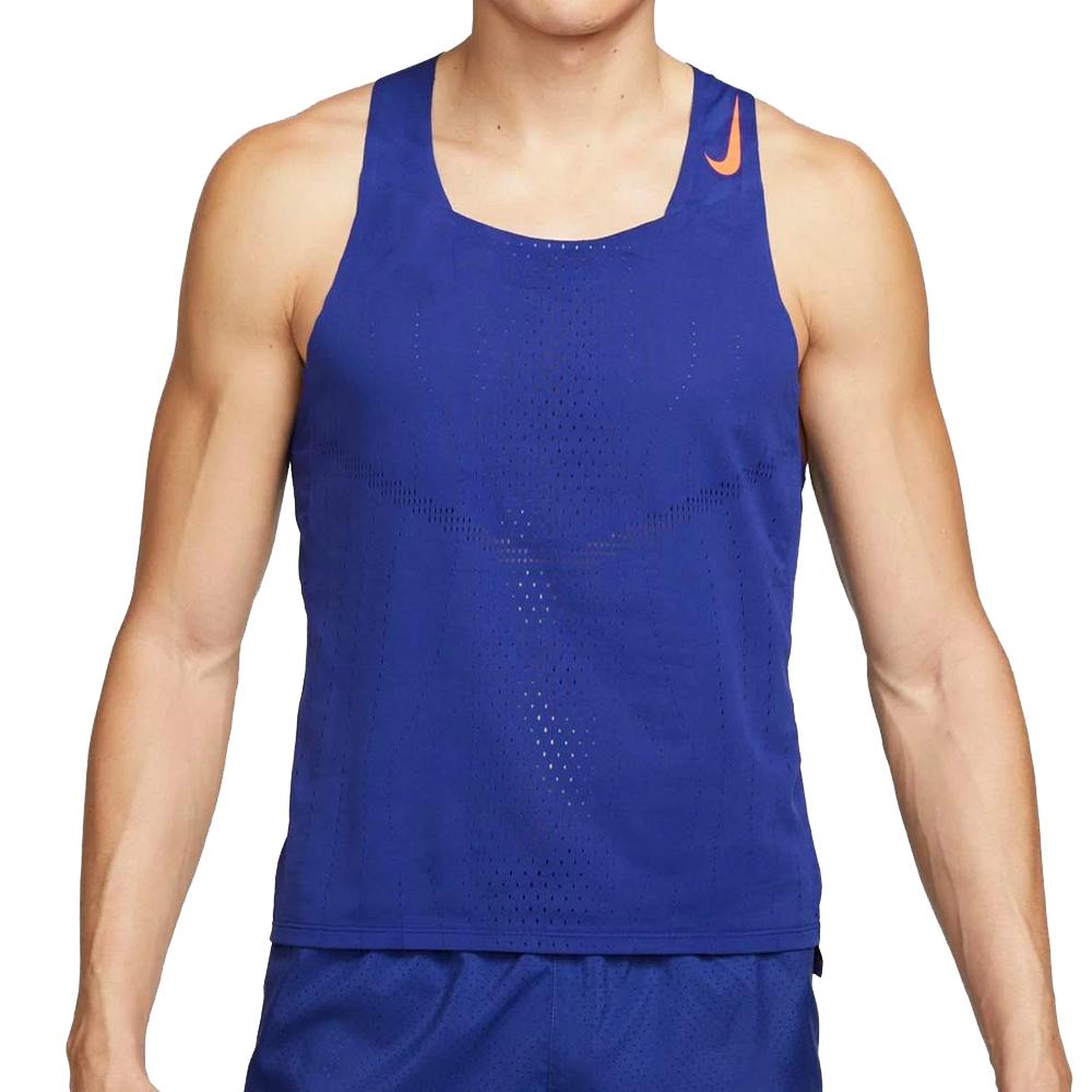 Nike Débardeur de Sport Bleu Homme Nike Aroswft Singlet