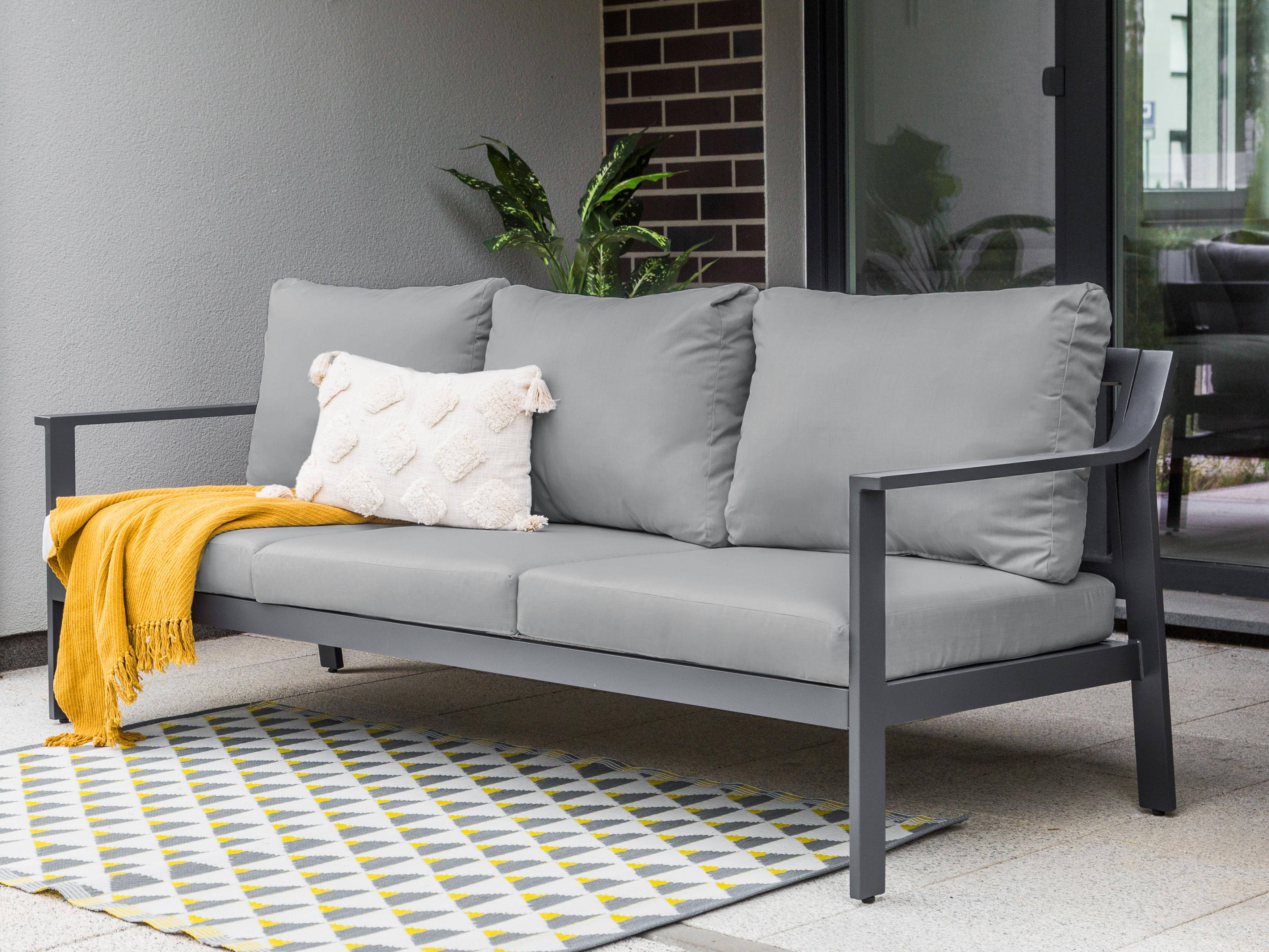 Tuin loungebank 3-zits KIATO Metaal Donkergrijs
