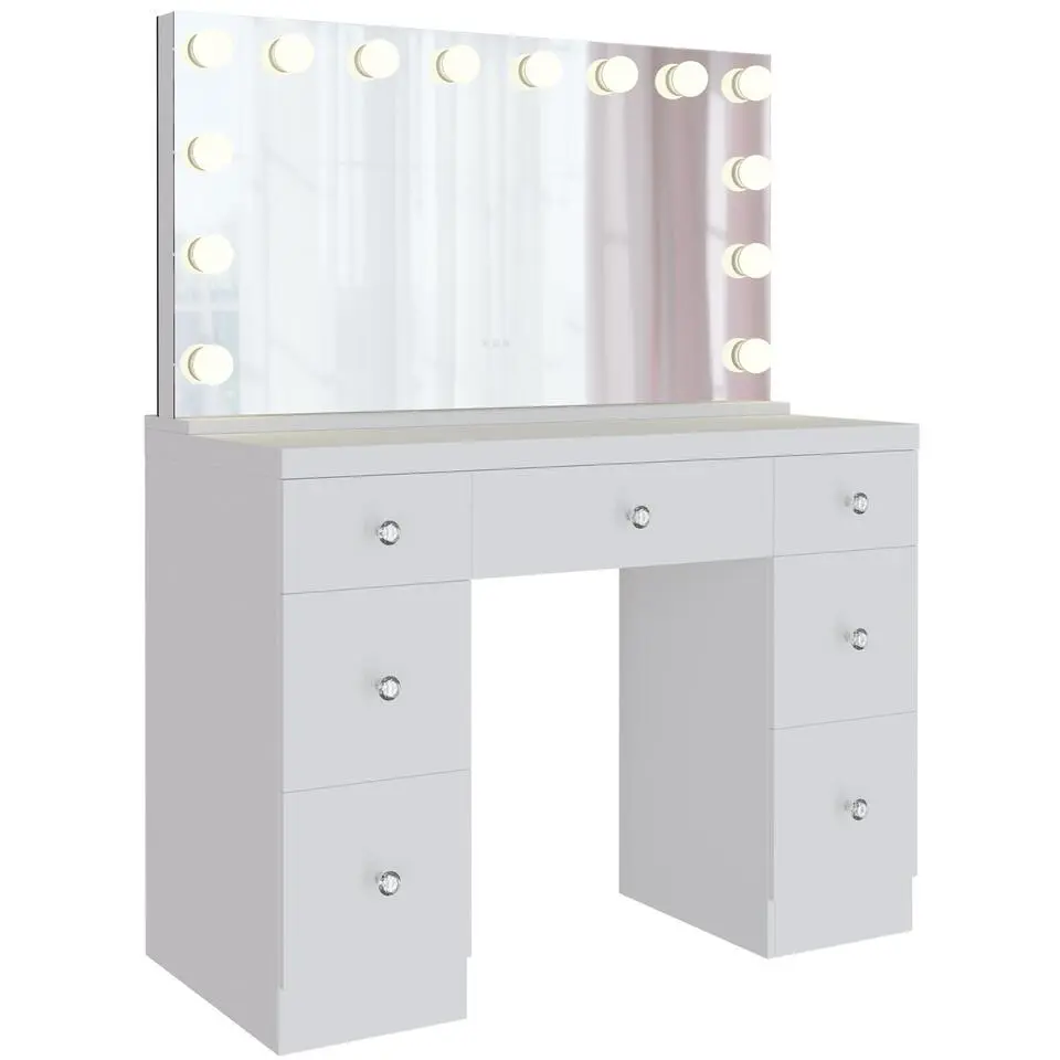 CLP Kaptafel Lerona wit Frame - Hout - wit