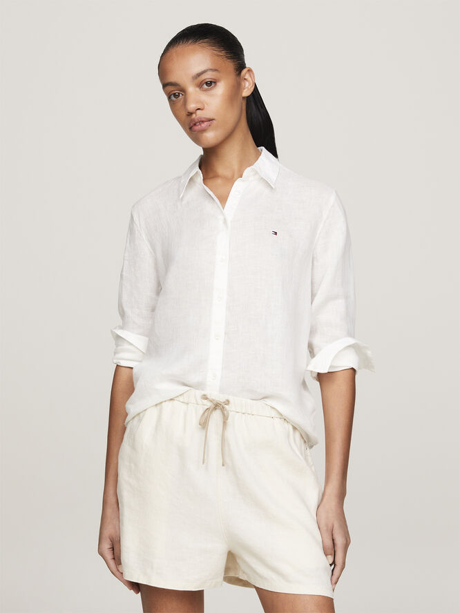 Tommy Hilfiger LINEN RELAXED SHIRT LS Ybl
