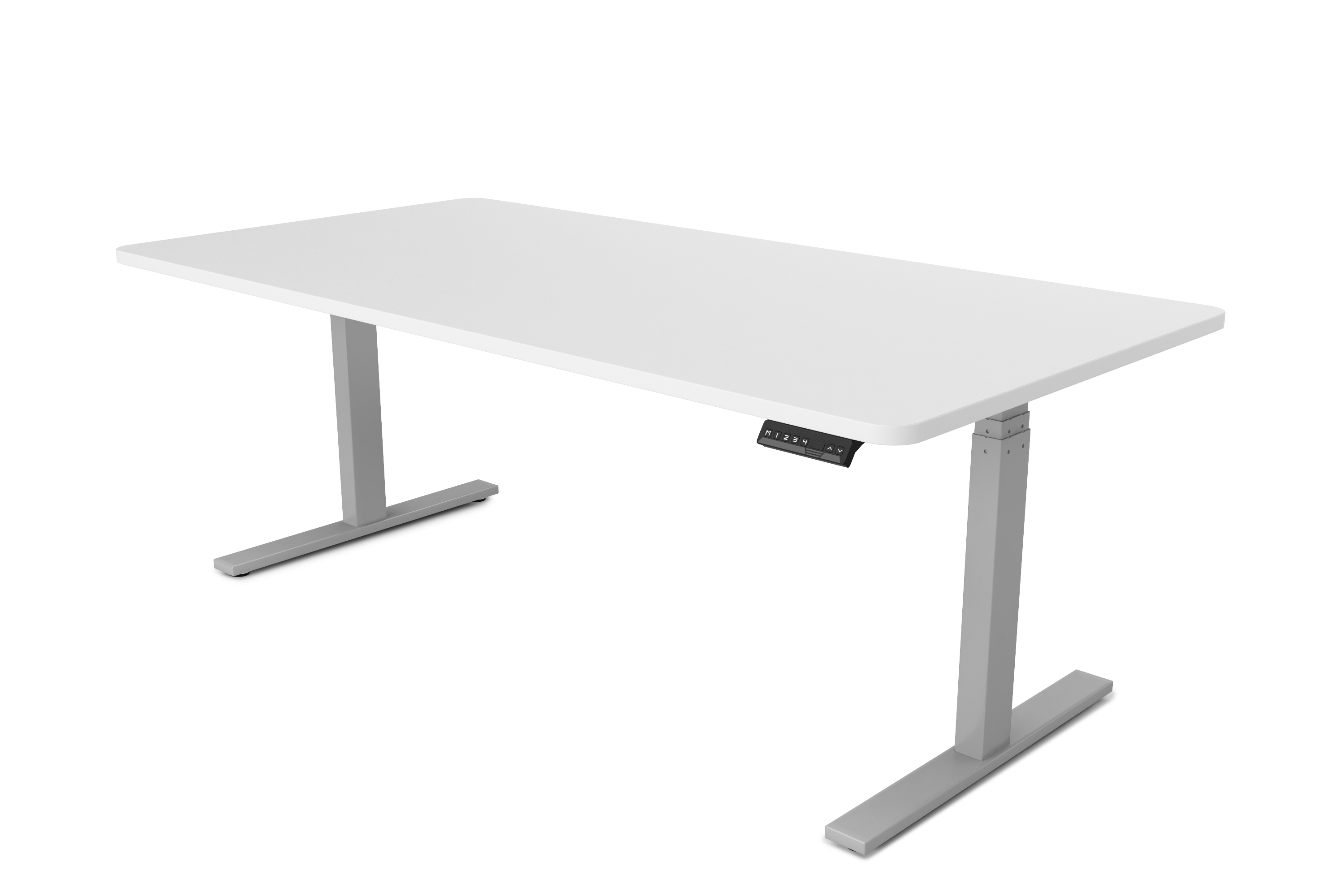 Stehpult elektrisch PREMIUM weiss/grau 180 x 90 cm