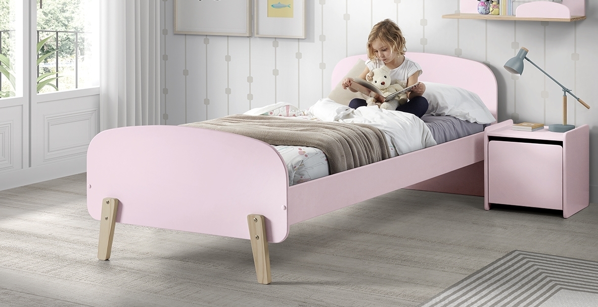 2-teiliges Kinderzimmer-Set KIDDY - rosa - 90x200 cm