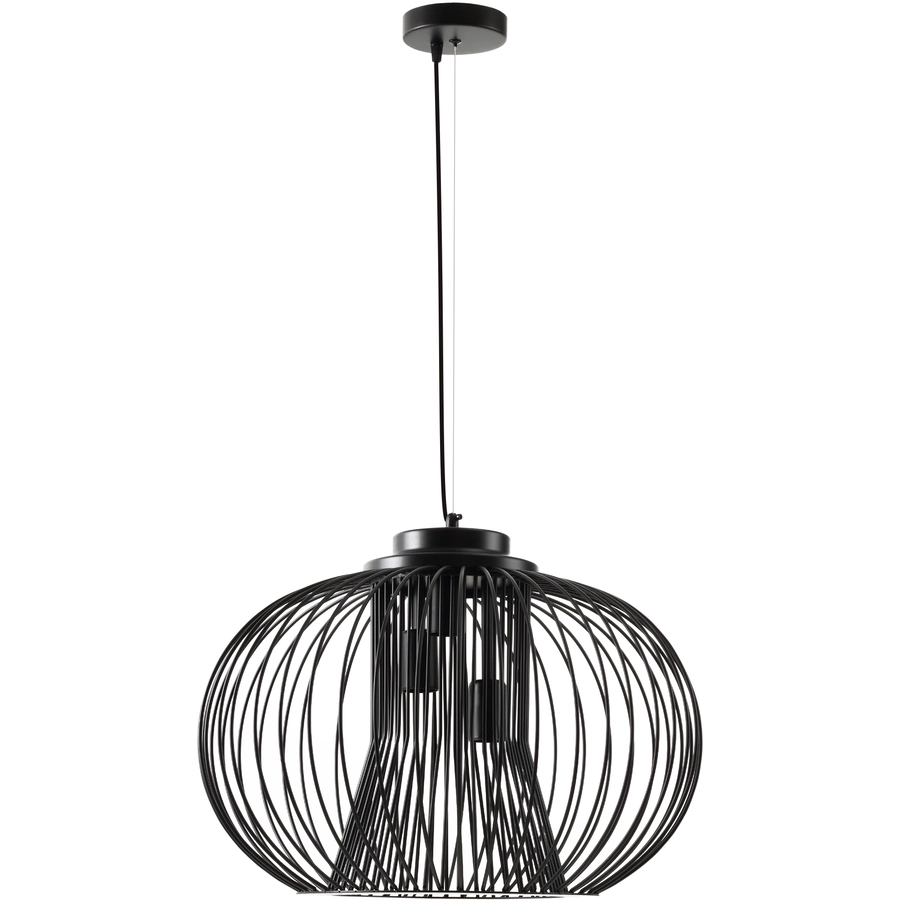 HOMCOM Deckenleuchte mit höhenverstellbarem Kabel schwarz