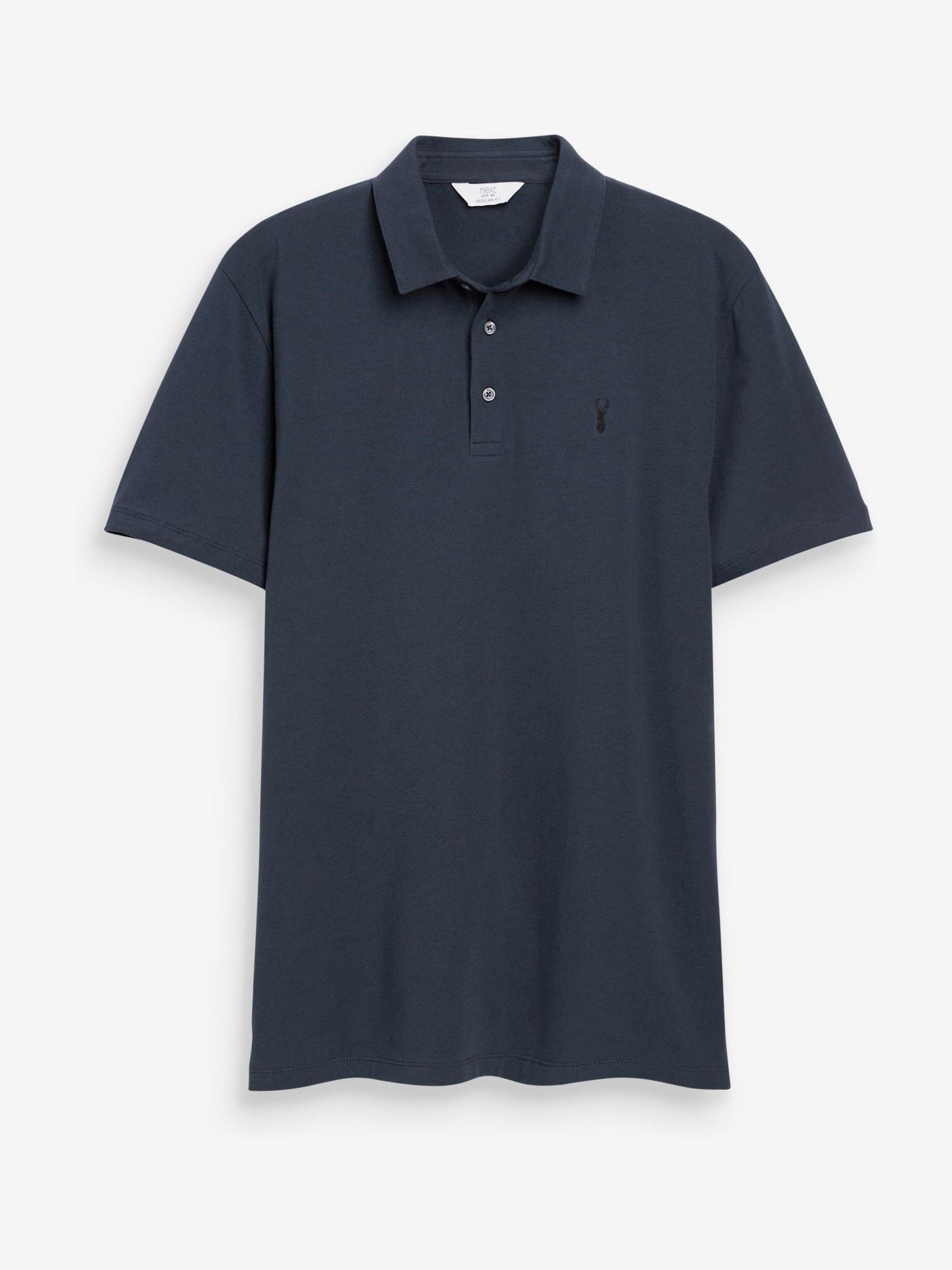 Blauw/grijs/zwart - Set van 3 jersey poloshirts met korte mouwen