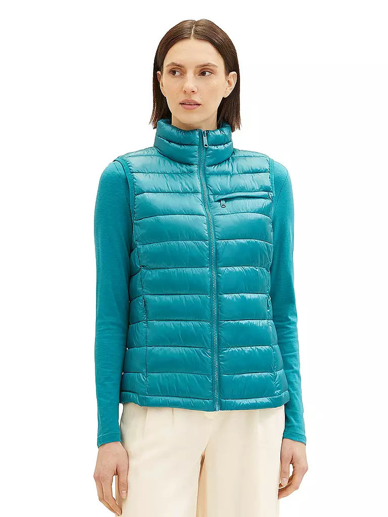 TOM TAILOR Steppgilet grün