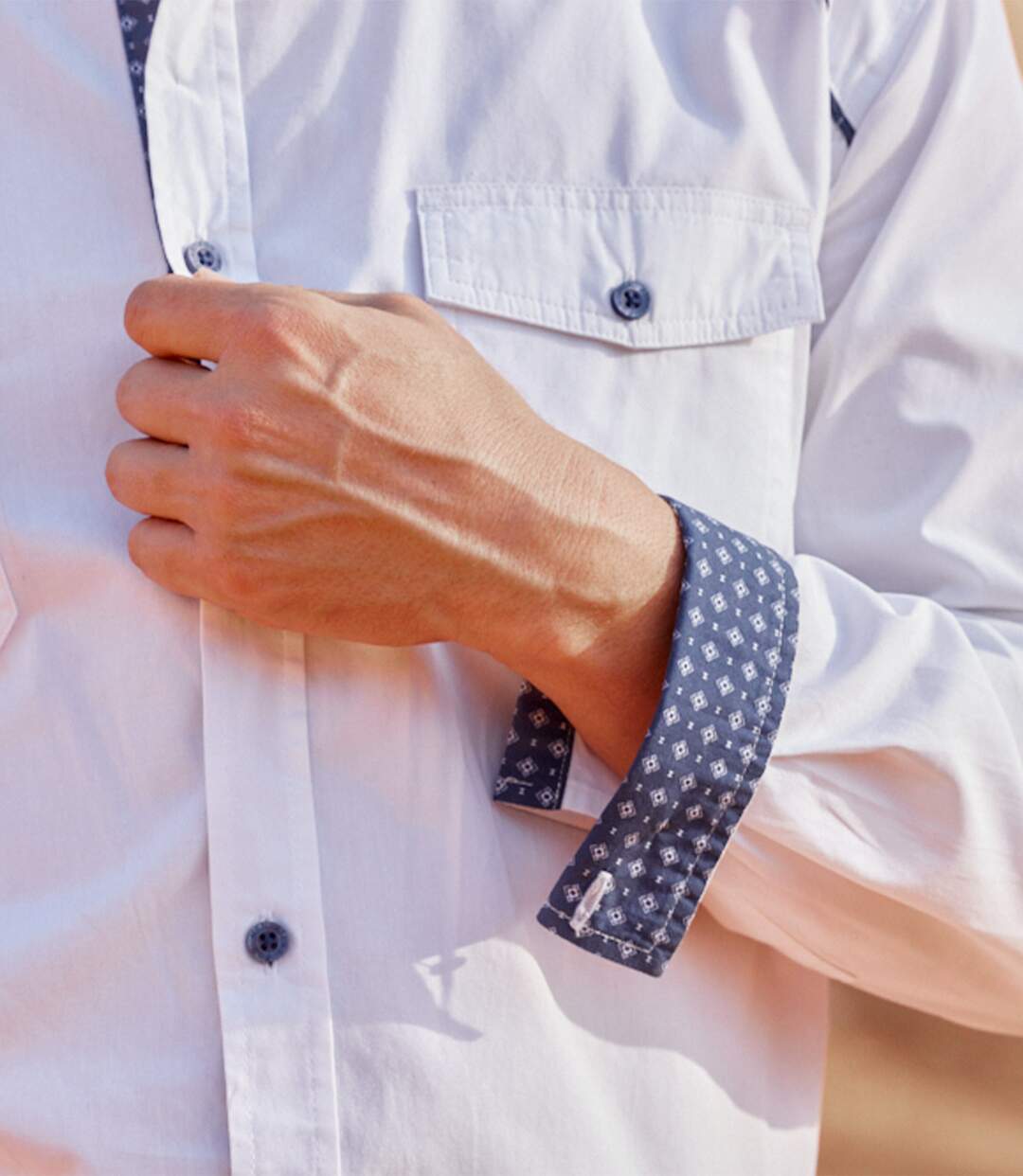 Chemise Blanche Style Country