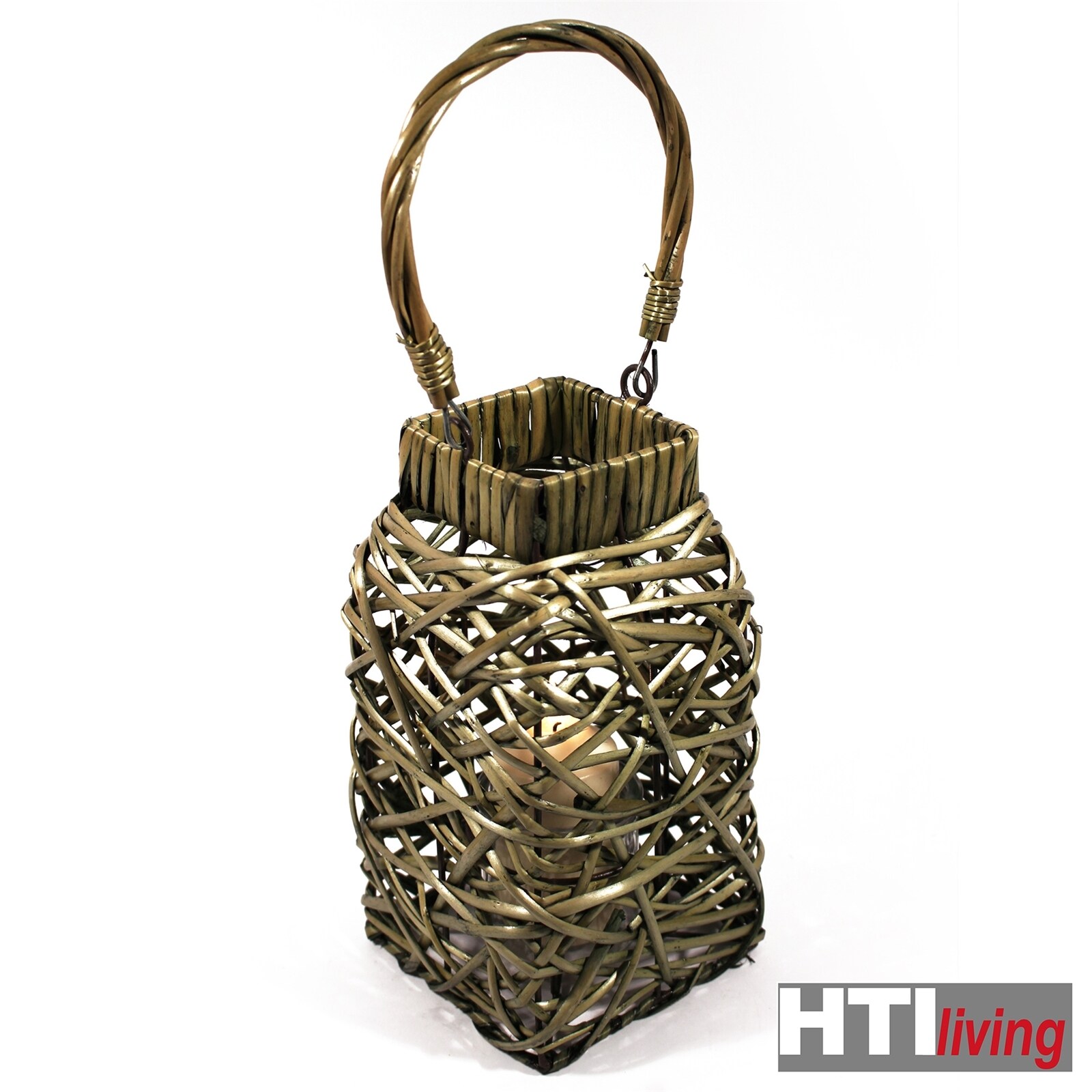 HTI-Living Windlicht quadratisch Weide
