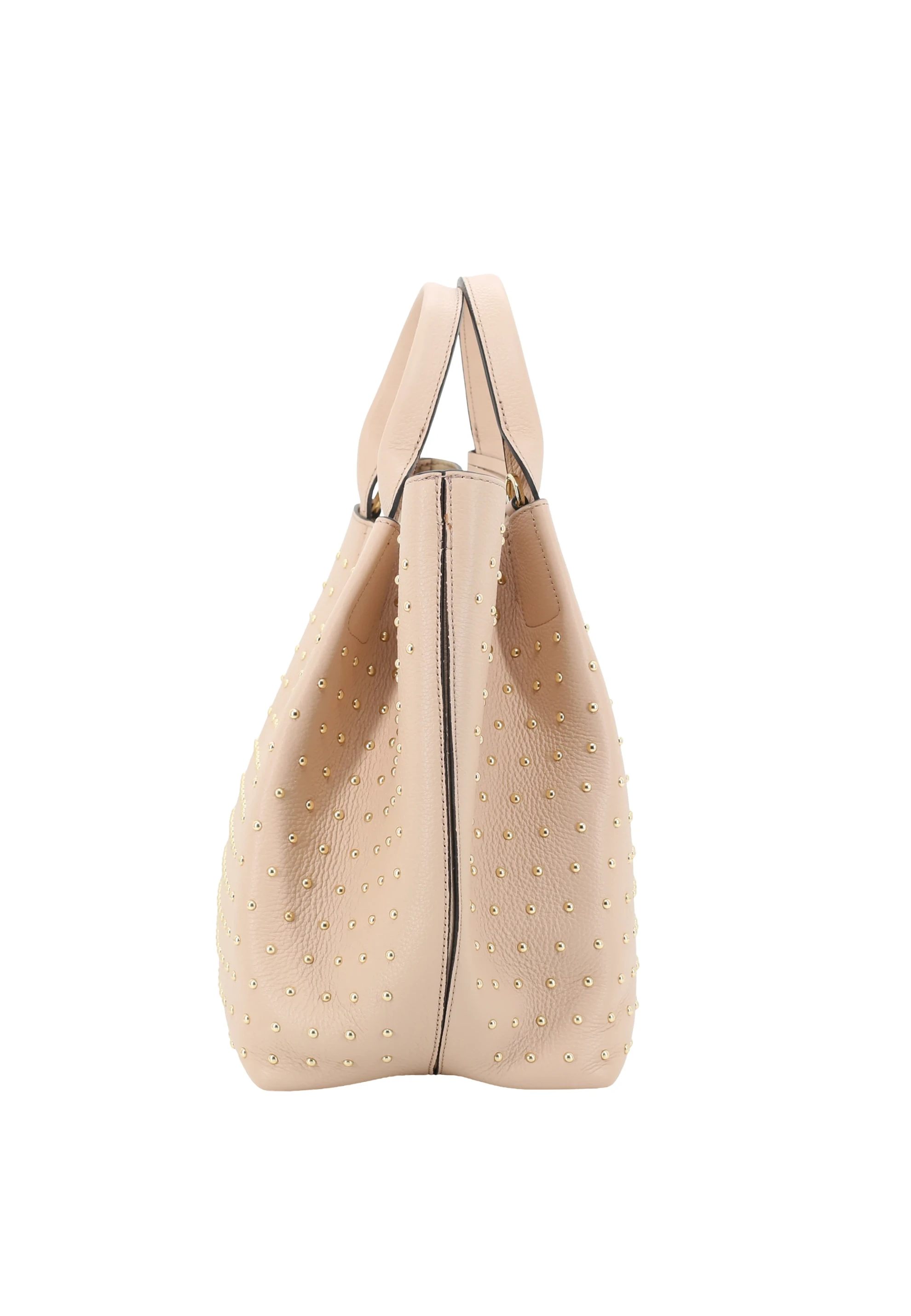 Shopper ESSENTIAL studs medium Leather Agave Standard