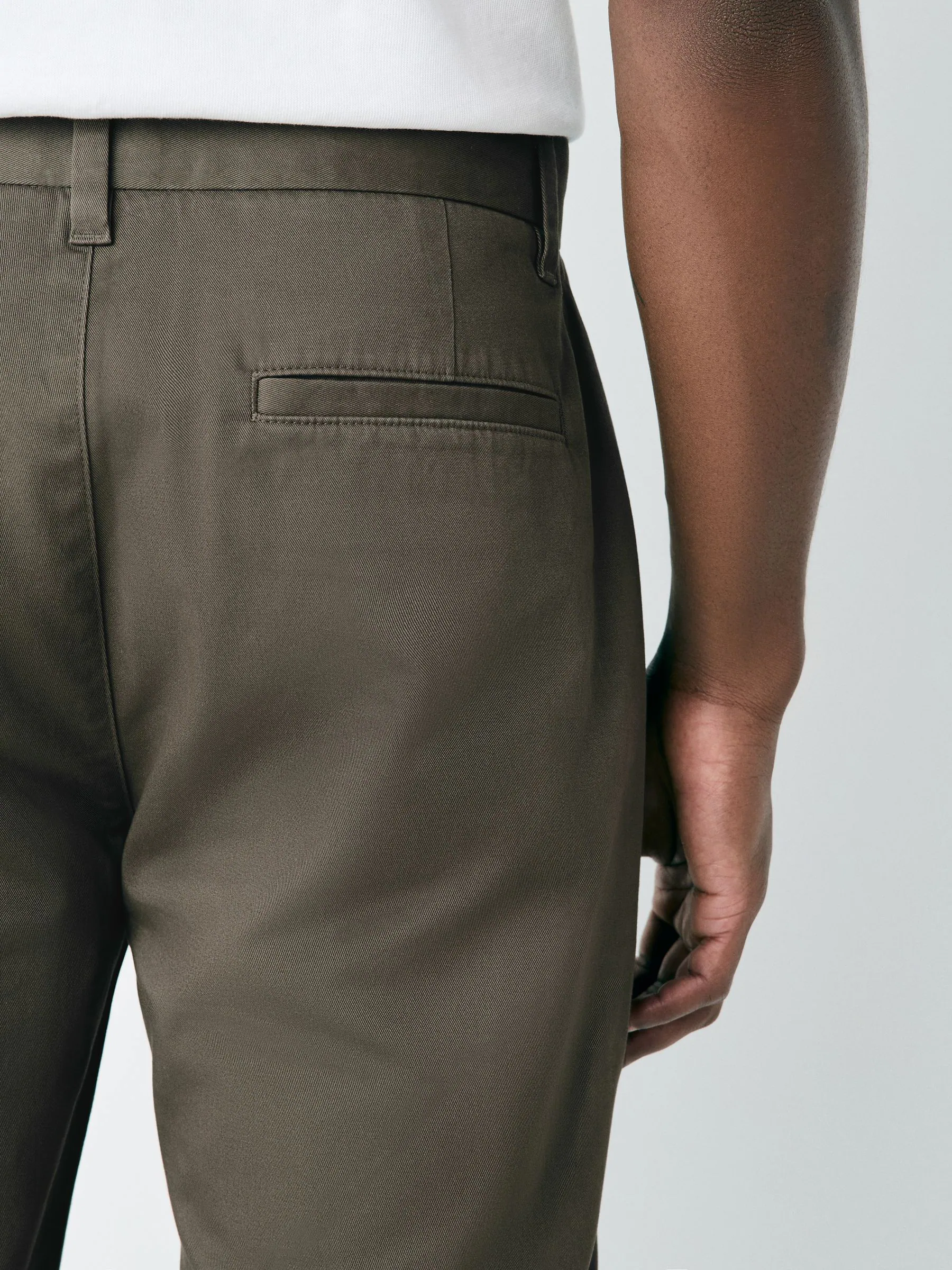 Lichtbruin - Slim Fit - Stretchy chino