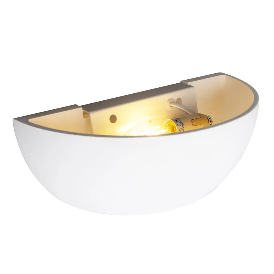 Qazqa wandlampen hiske wit e14