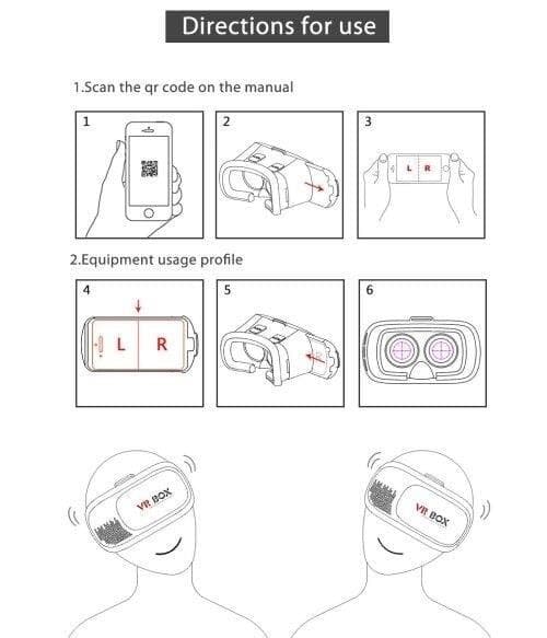 VR BOX 2.0 3D-briller med Bluetooth og fjernbetjening