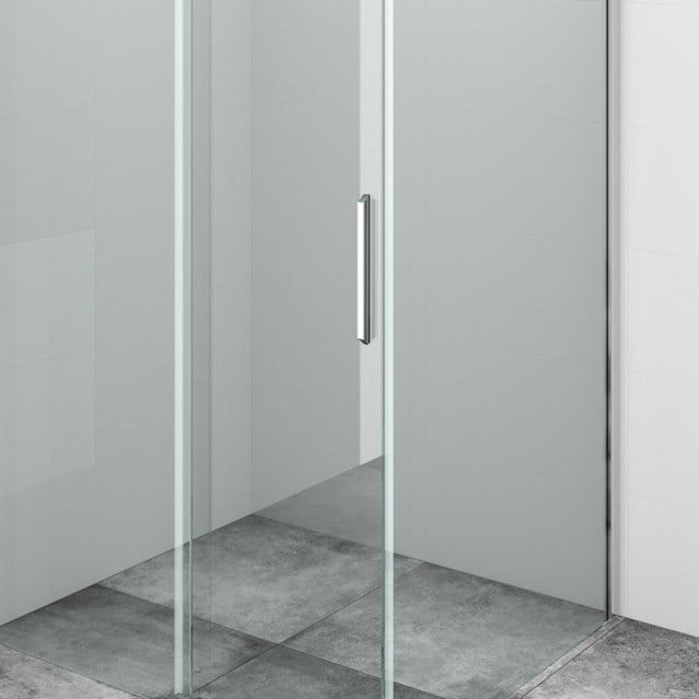 Crystal Allure - Douchecabine - 110x80 cm - Chroom - Helder Glas - Schuifdeur - Rechthoek
