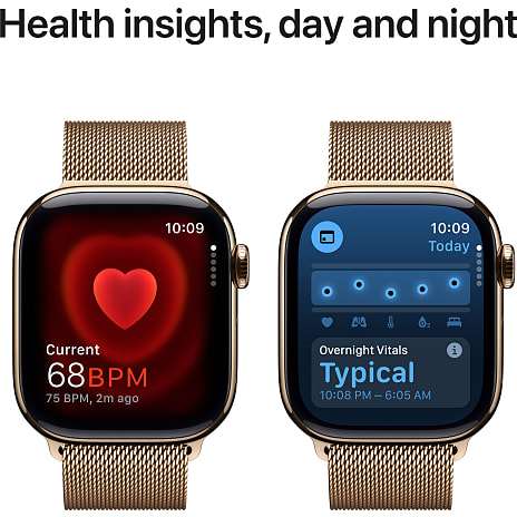 Apple Watch S10 Cell 46 mm - Gold Titanium Milanese Band