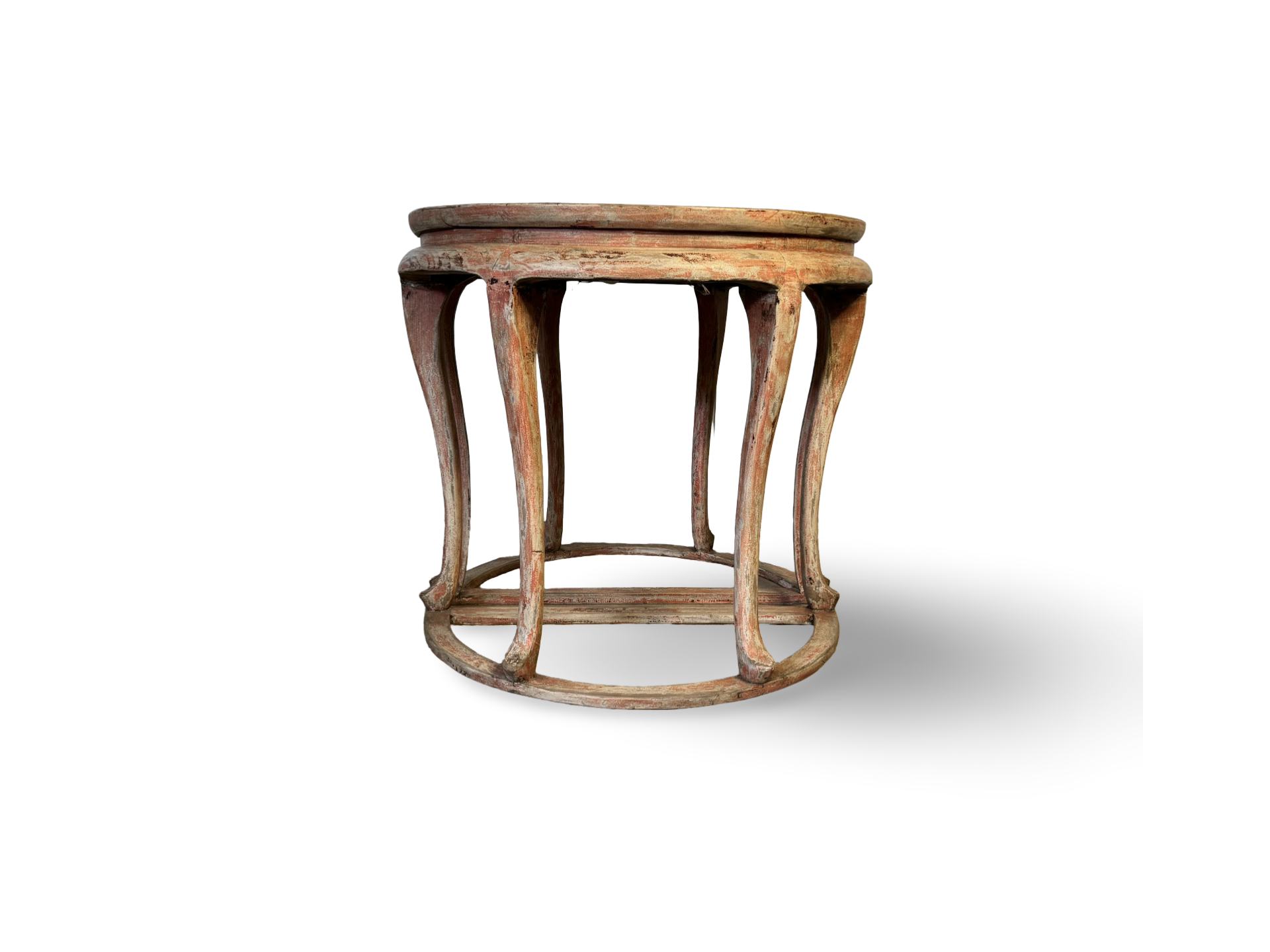 Wandtafel half rond zalmroze Wandtafel half rond uniek zalmroze