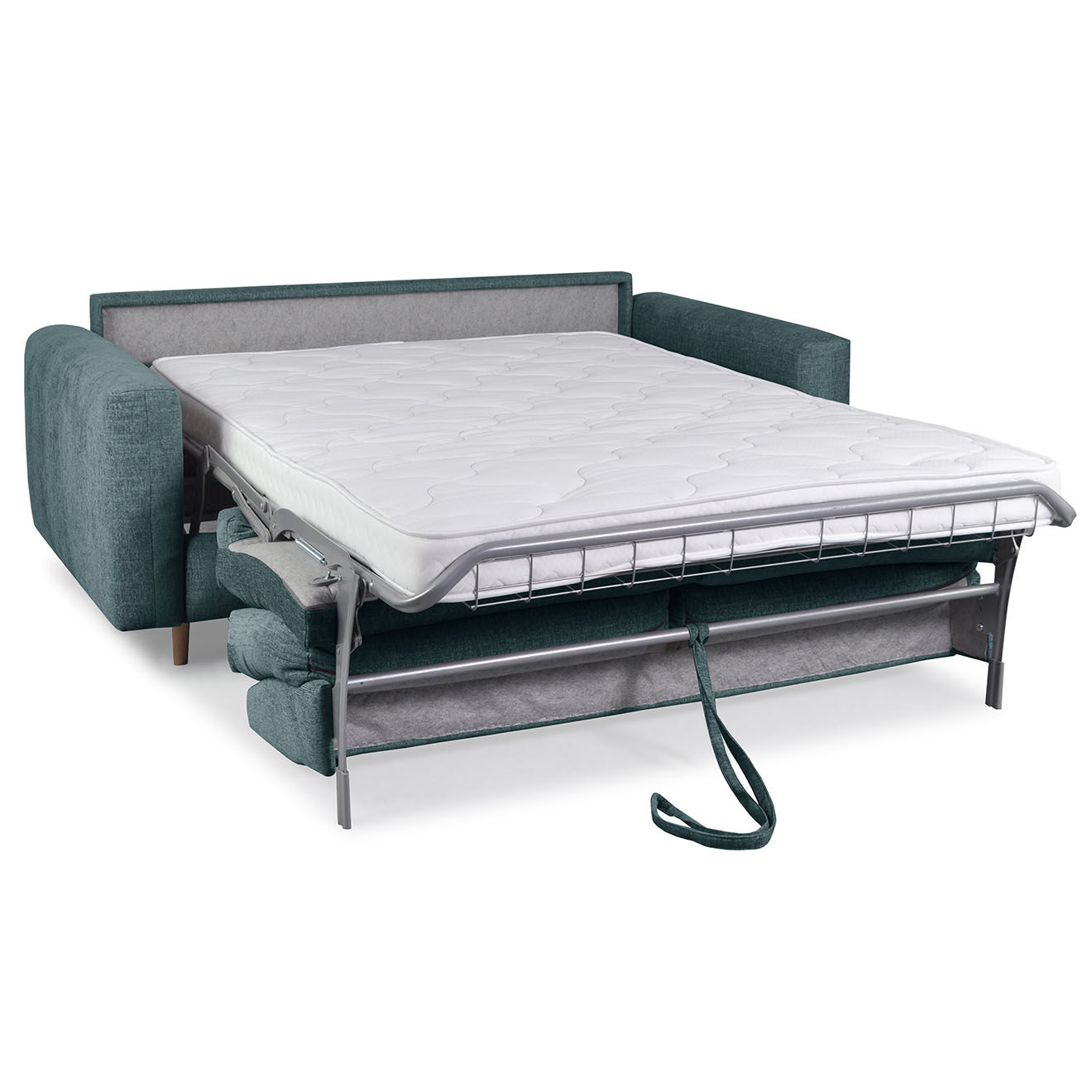 Bobochic Canapé droit cocoone convertible express  bleu foncé - 200x105x98 cm